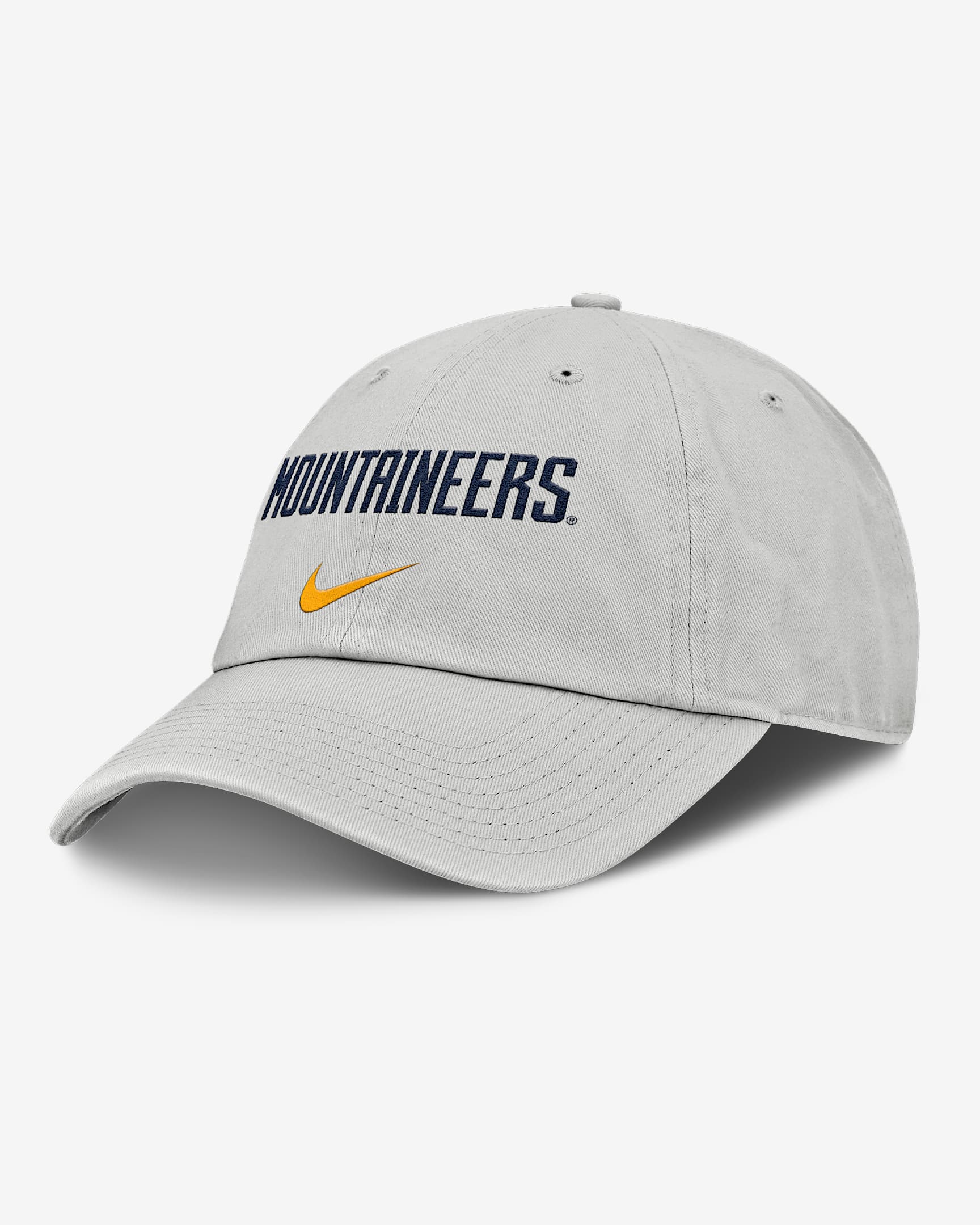 West Virginia Off-Field Club Gameday Men's Nike College Adjustable Hat - Grey