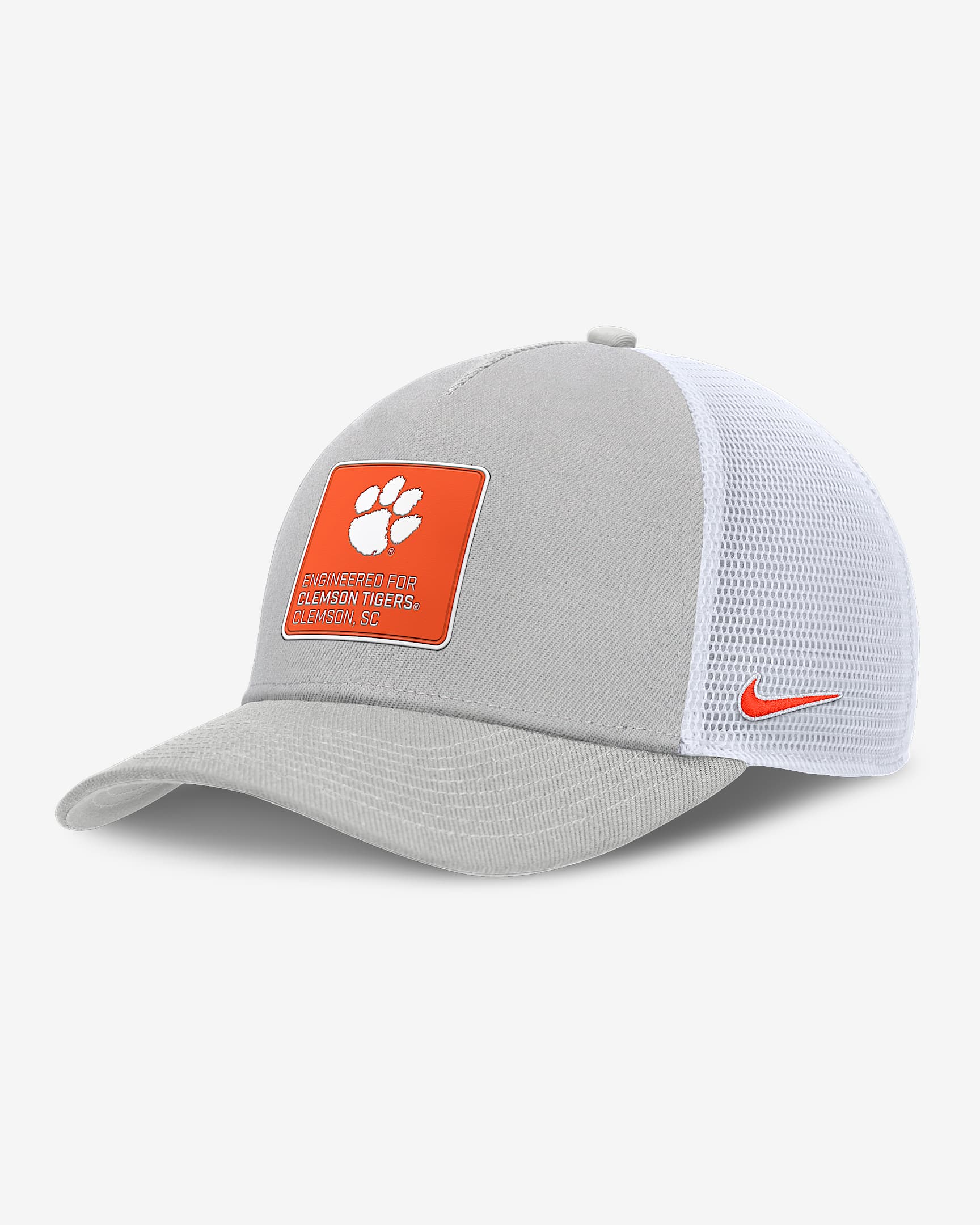 Gorra de rejilla universitaria Nike ajustable para hombre Clemson On-Field Rise Engineered  - Gris