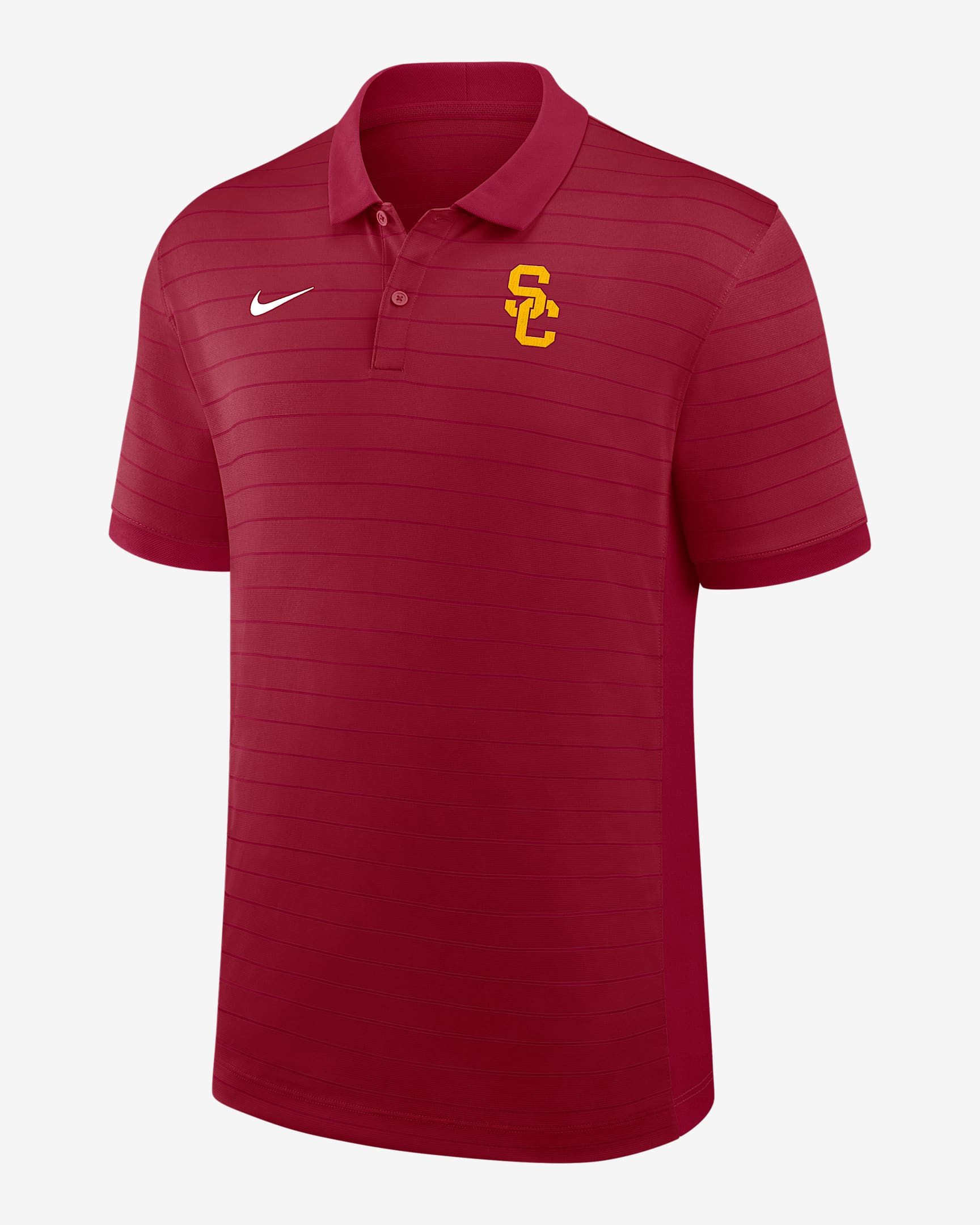 USC Sideline Victory Stripe Men's Nike Dri-FIT College Polo - Cardinal Red
