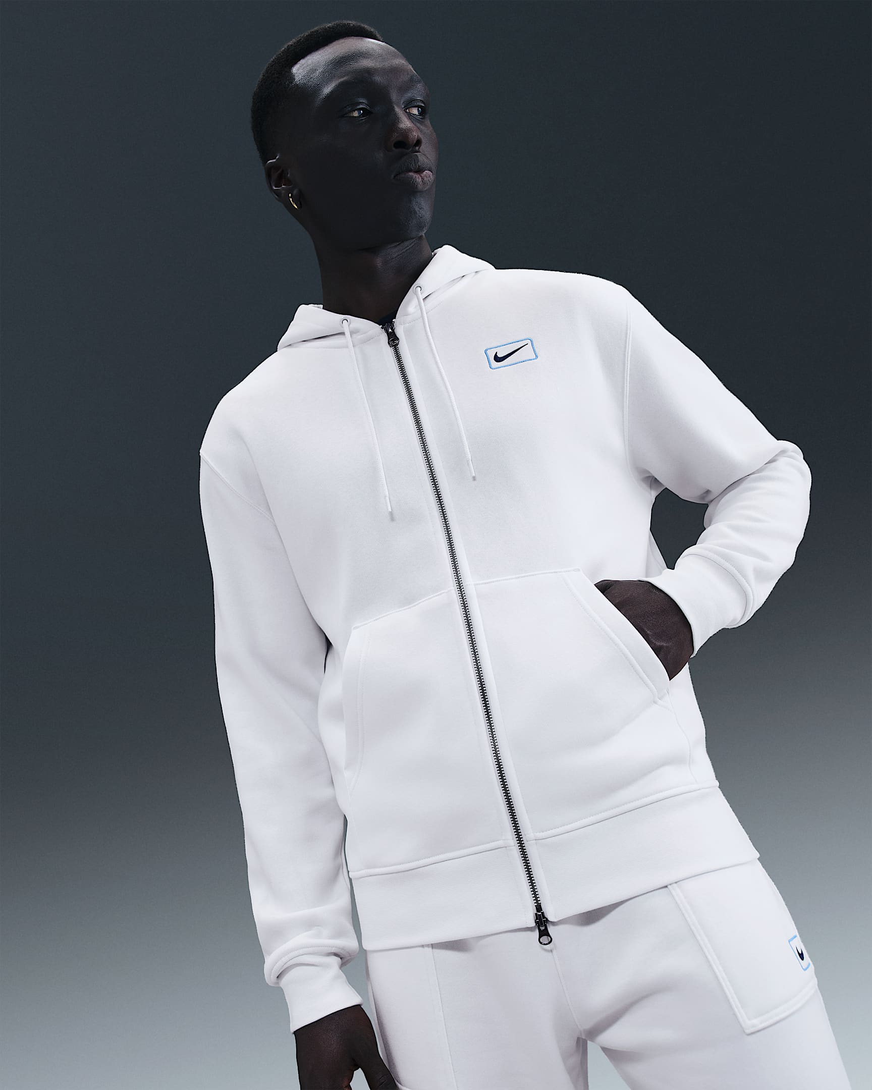 Nike Sportswear Men's Full-Zip Hoodie - Summit White