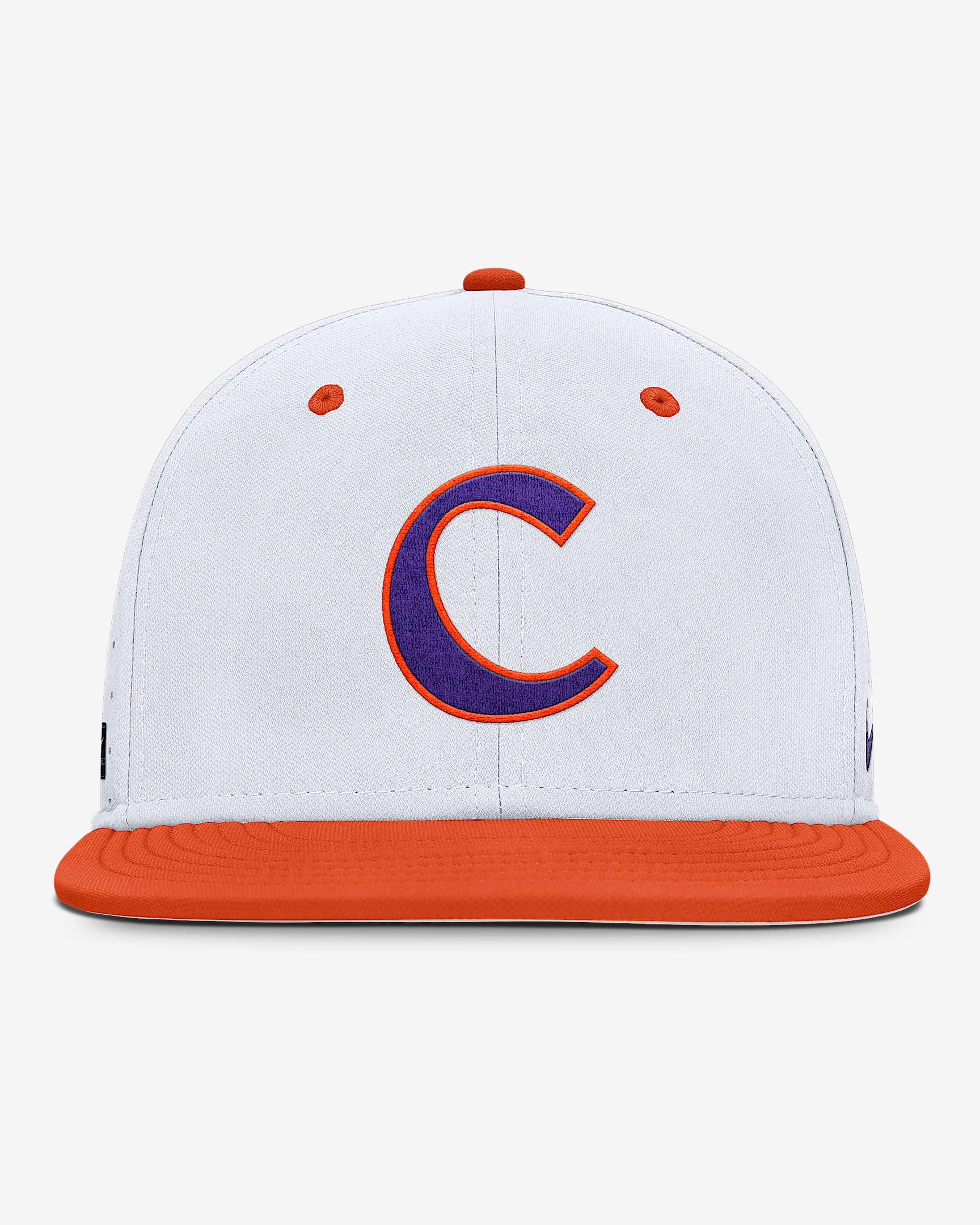 Clemson Tigers Dugout True Men’s Nike Dri-FIT College Fitted Hat - White