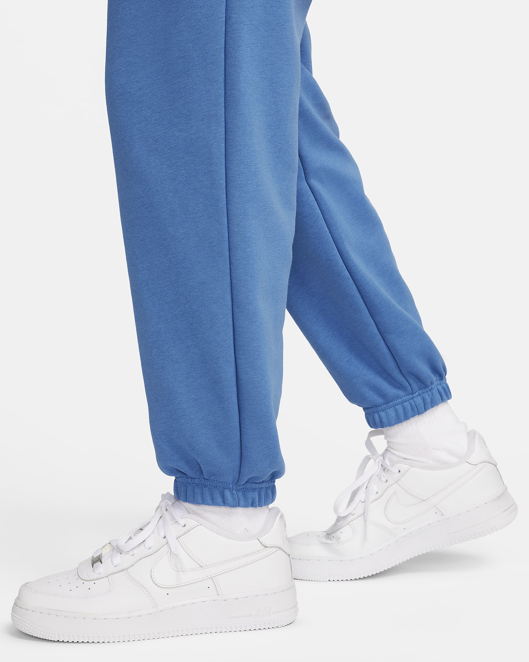 Nike Sportswear Phoenix Fleece Women's High-Waisted Oversized French Terry Tracksuit Bottoms - Star Blue/Sail