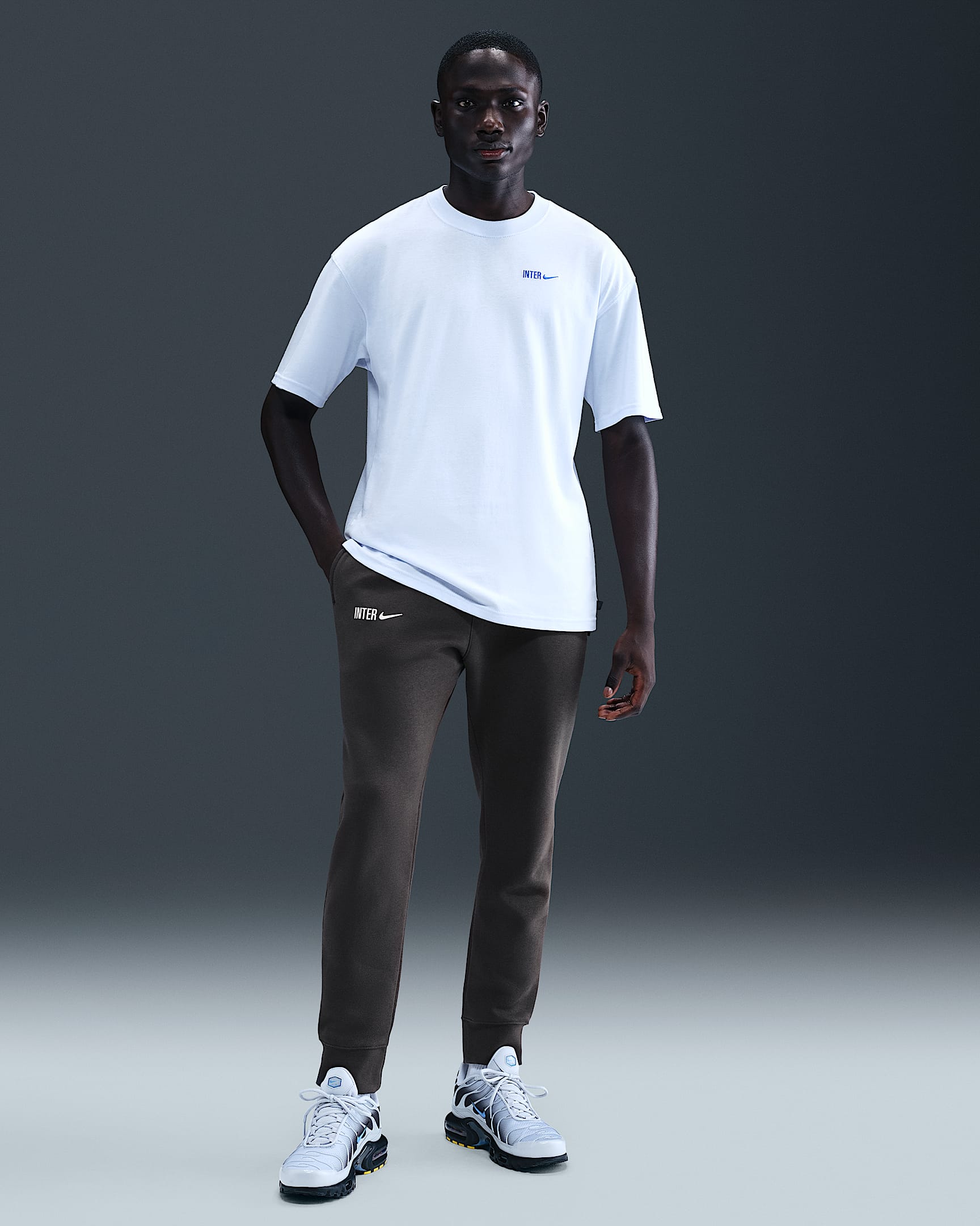 Inter de Milán Club Jogger de tejido Fleece Nike Football - Hombre - Anthracite/Football Grey