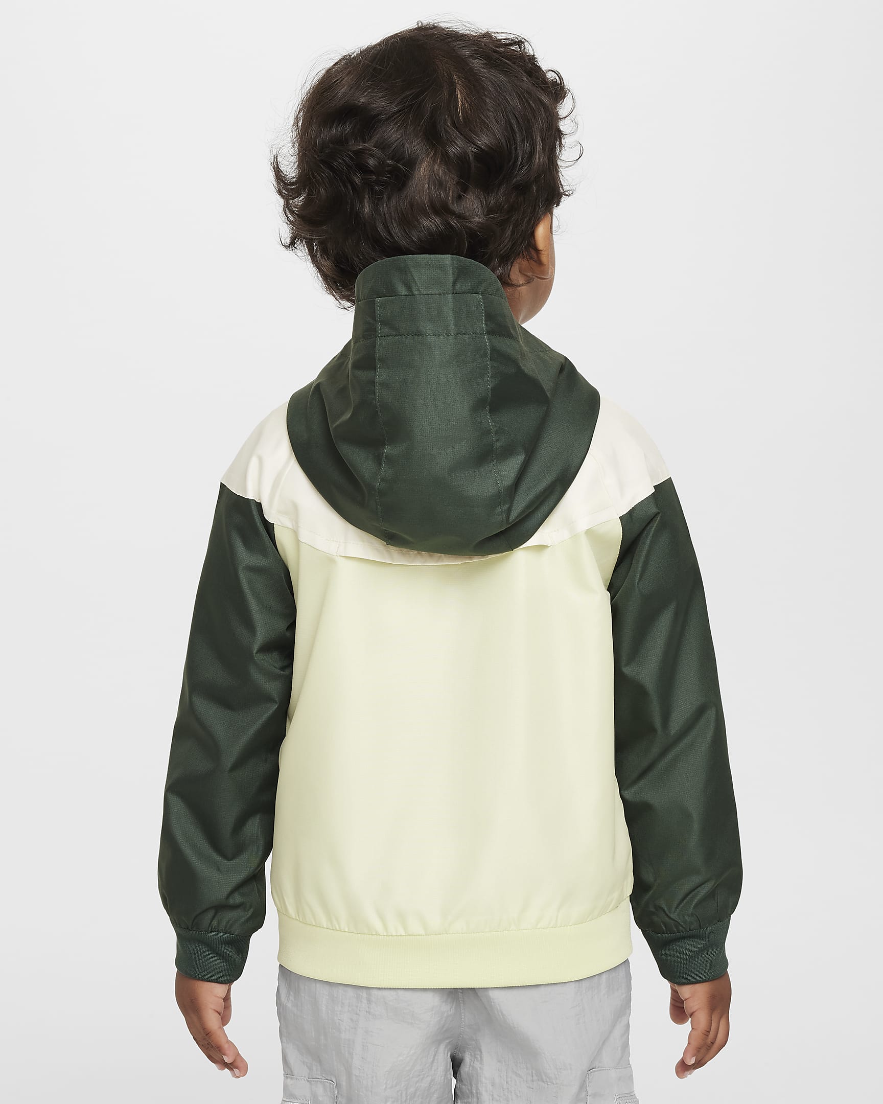 Chamarra infantil con cierre completo Nike Sportswear Windrunner - Verde aceite