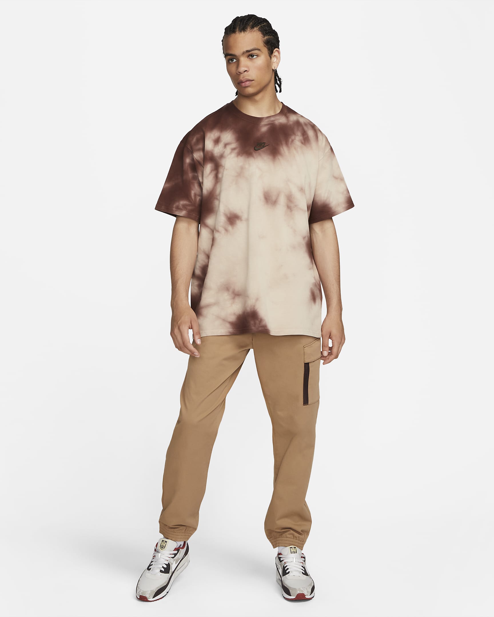 nike sportswear premium essentials men's tie dye t shirt
