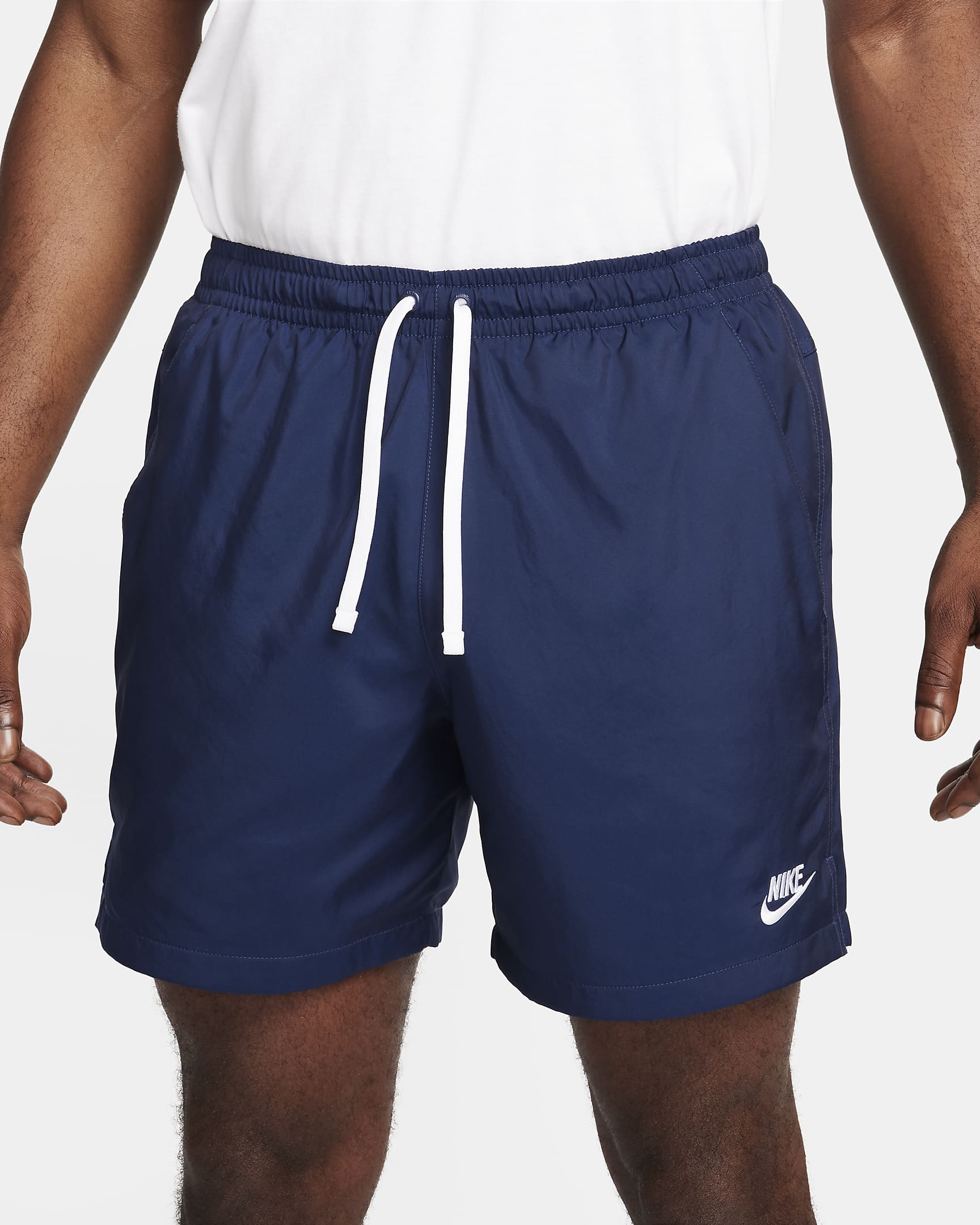 Nike Sportswear Flow Pantalón corto de tejido Woven - Hombre - Midnight Navy/Blanco