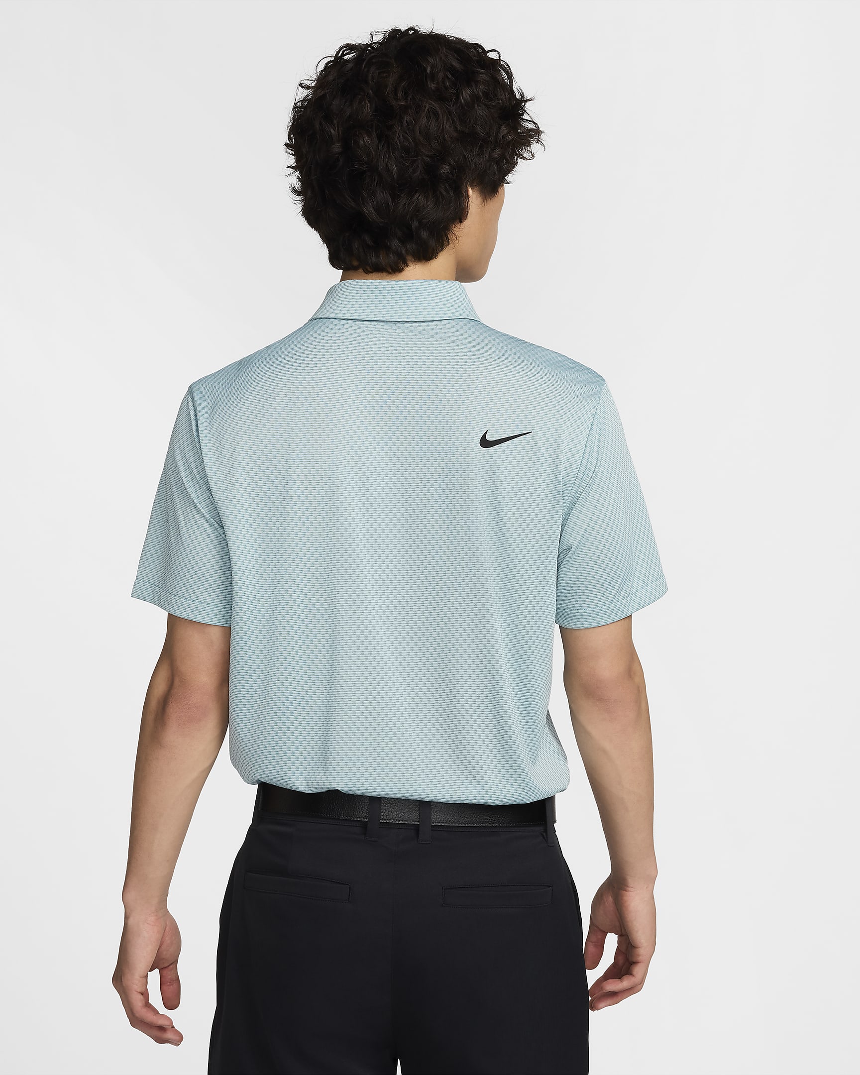 Nike Tour Men's Dri-FIT Golf Polo - Denim Turquoise/Coconut Milk/Bicoastal/Black