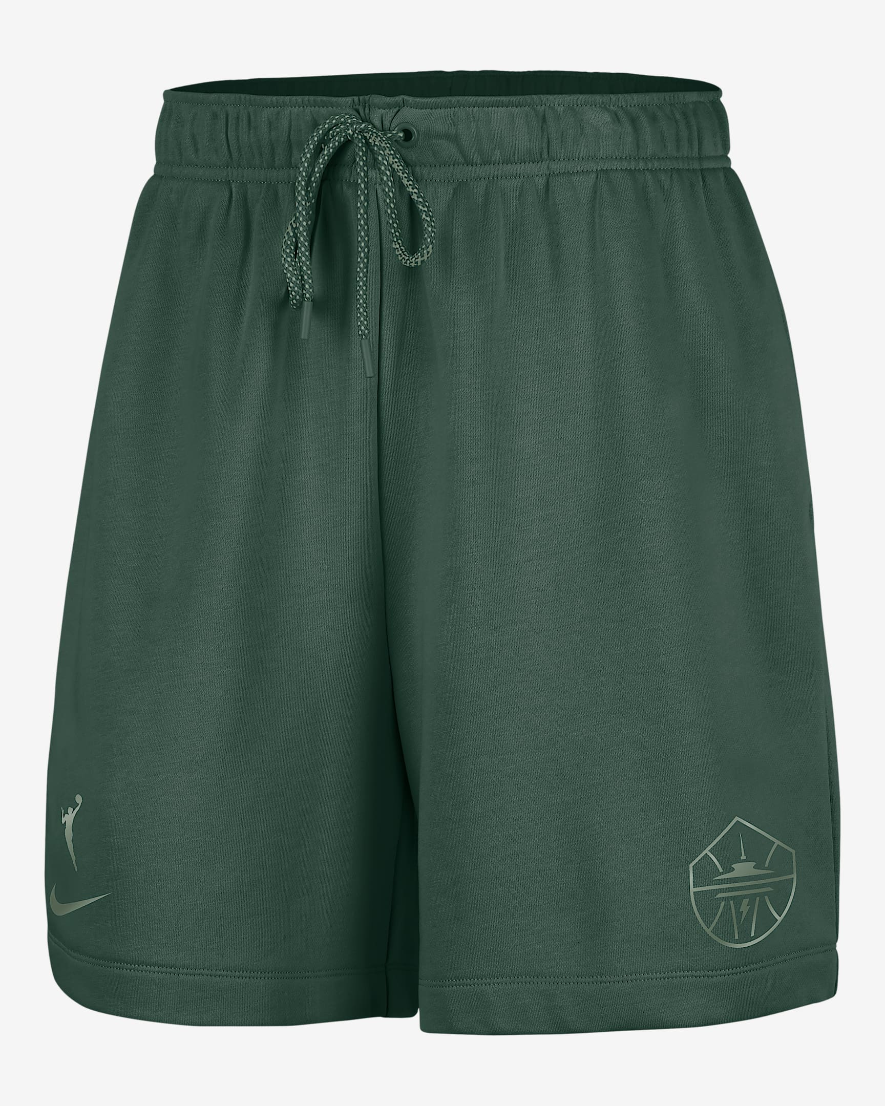 Seattle Storm Women's Nike WNBA 6" Fleece Shorts - Fir/Spiral Sage