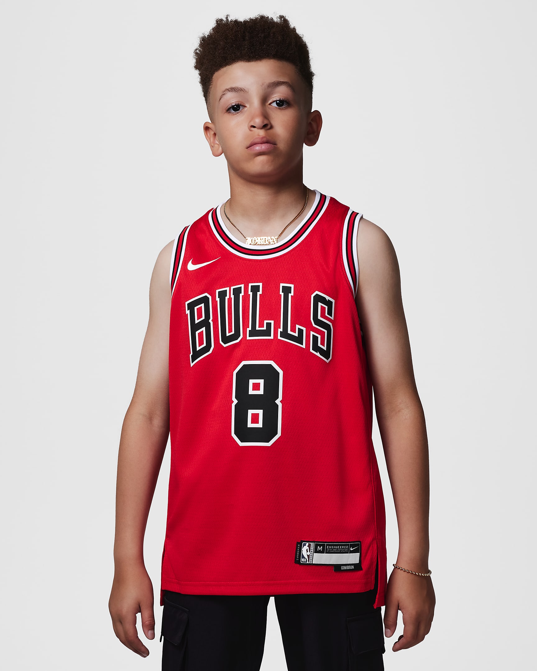 Camisola NBA Nike Swingman Chicago Bulls 2023/24 Icon Edition Júnior - Vermelho University