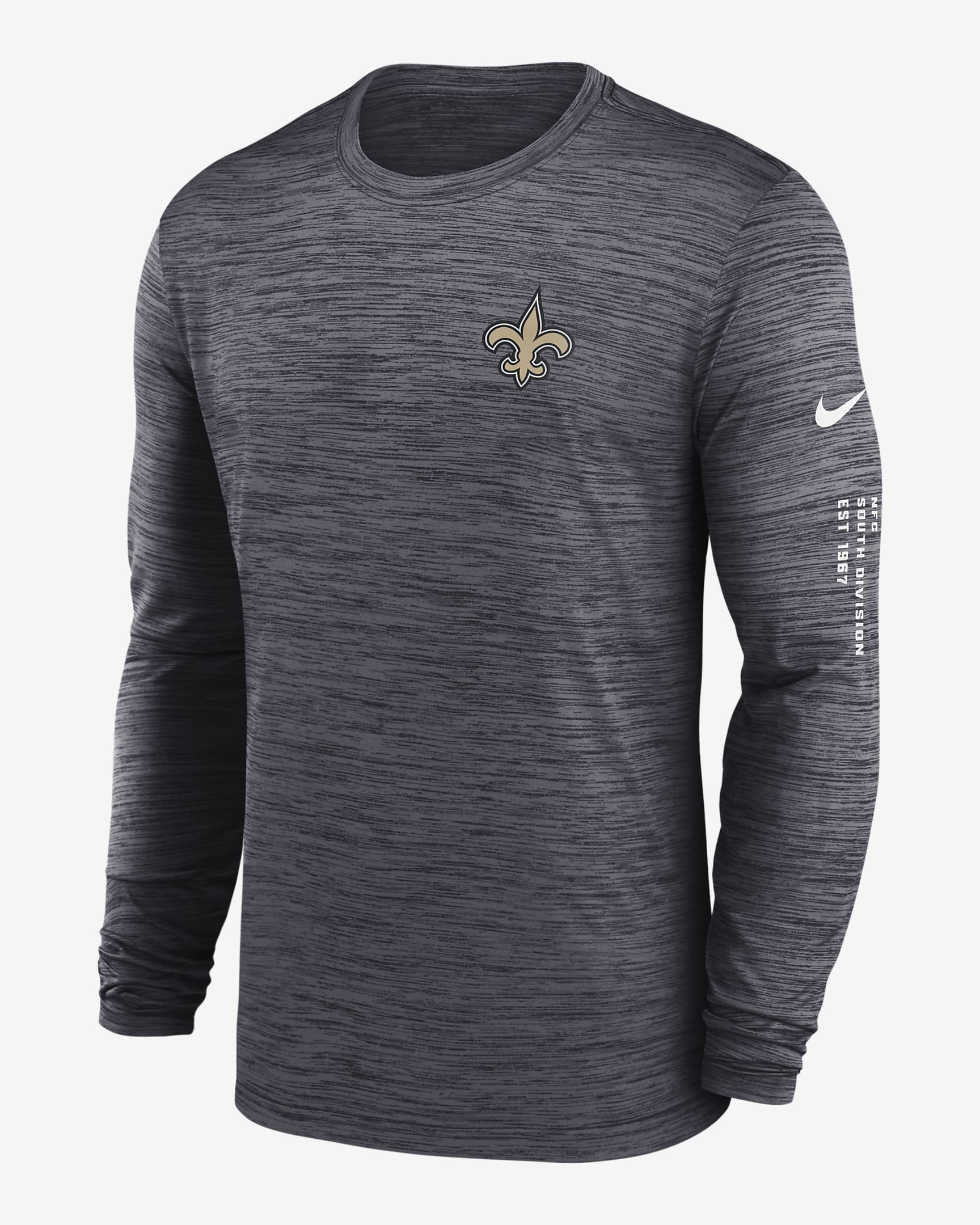 New Orleans Saints Velocity Men's Nike Dri-FIT NFL Long-Sleeve T-Shirt ...