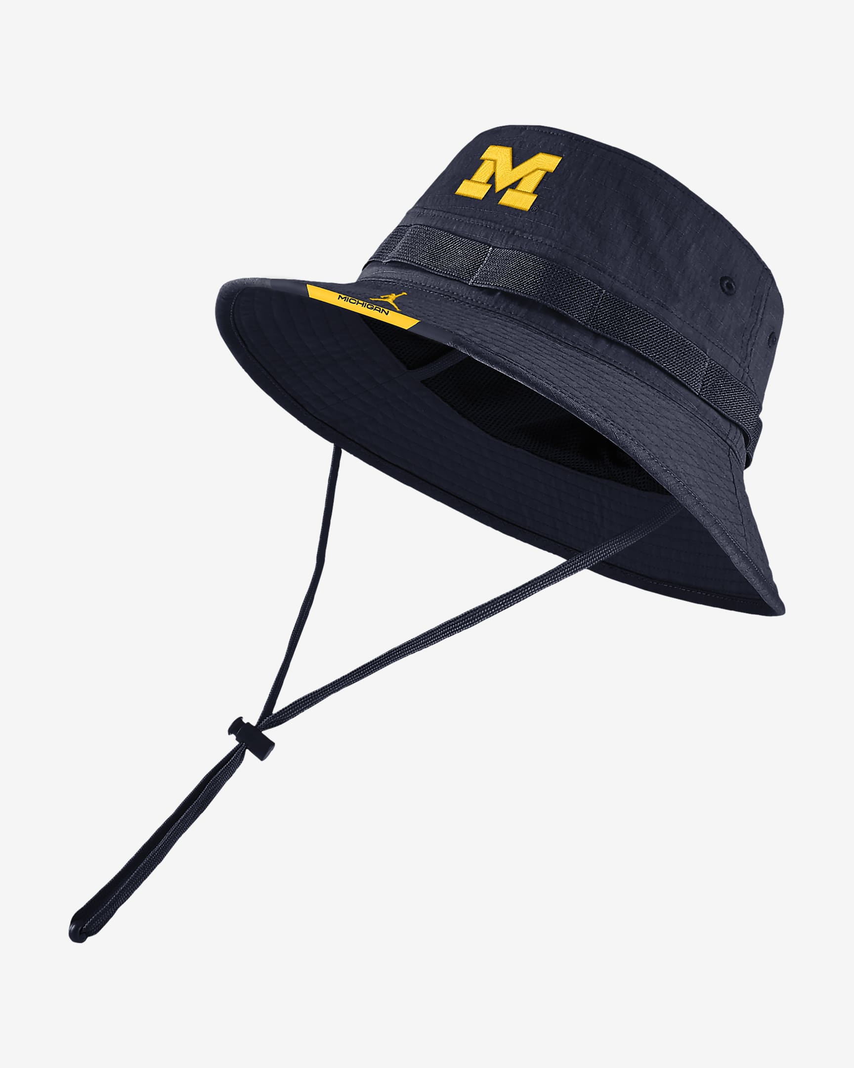 Gorro tipo pescador Jordan College Michigan - Azul marino universitario/Amarillo