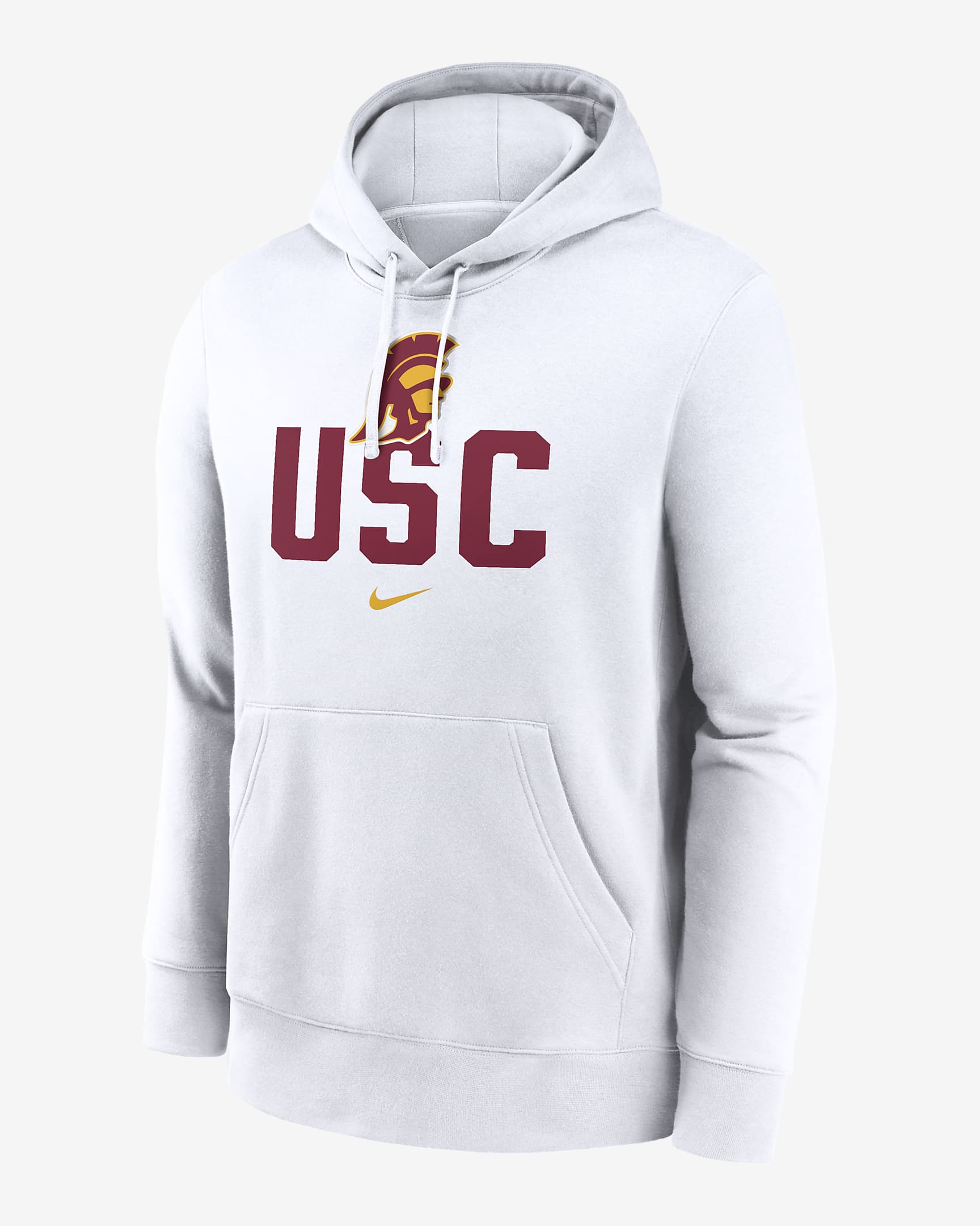 USC Trojans Primetime Club Campus Men's Nike College Pullover Hoodie - White