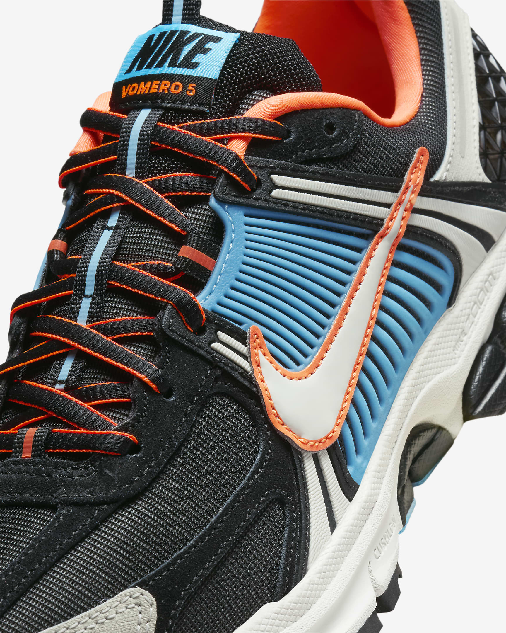 Nike Zoom Vomero 5 Premium Women's Shoes - Black/Blue Gaze/Total Orange/Light Bone