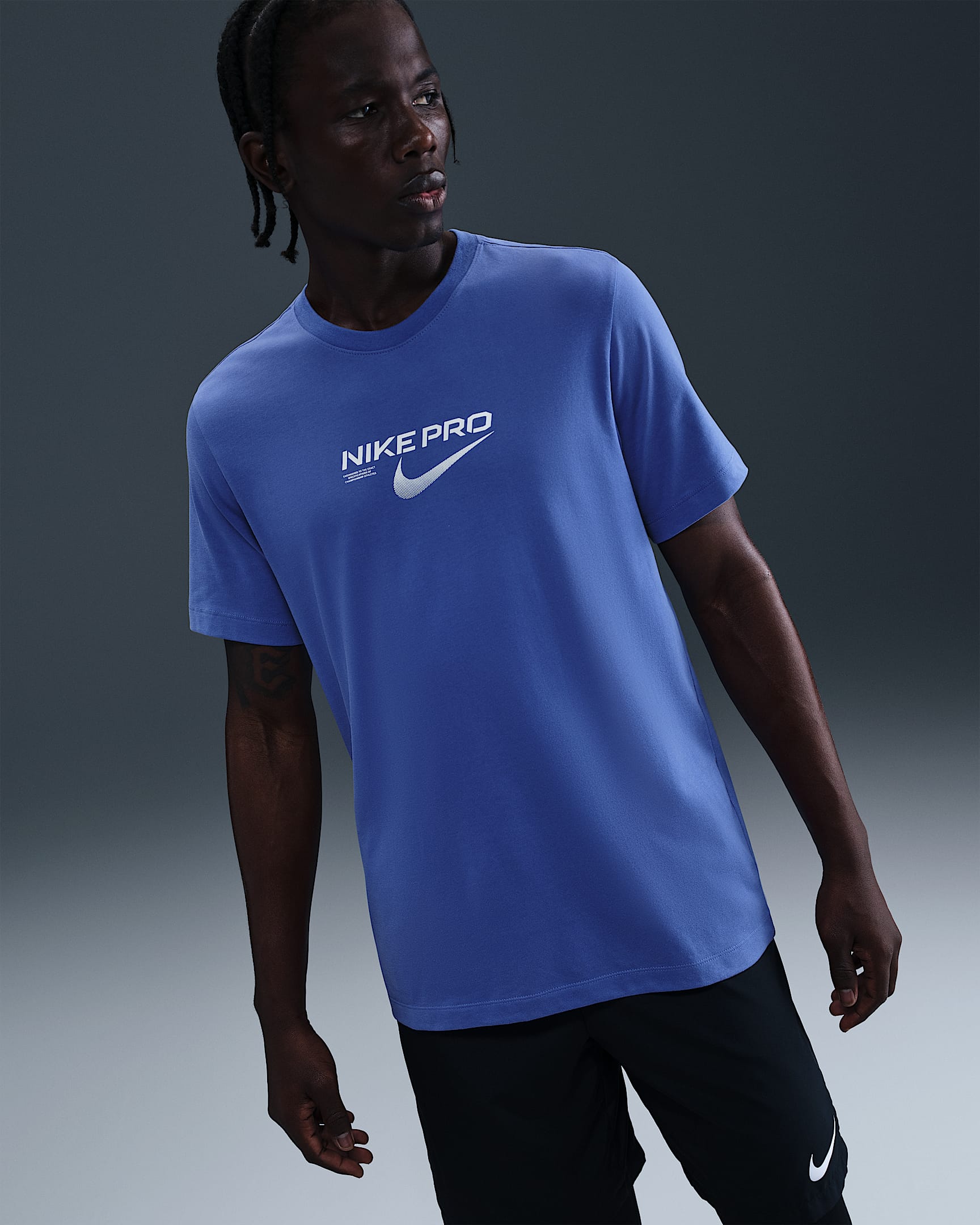 Ανδρικό T-Shirt προπόνησης Dri-FIT Nike - Comet Blue