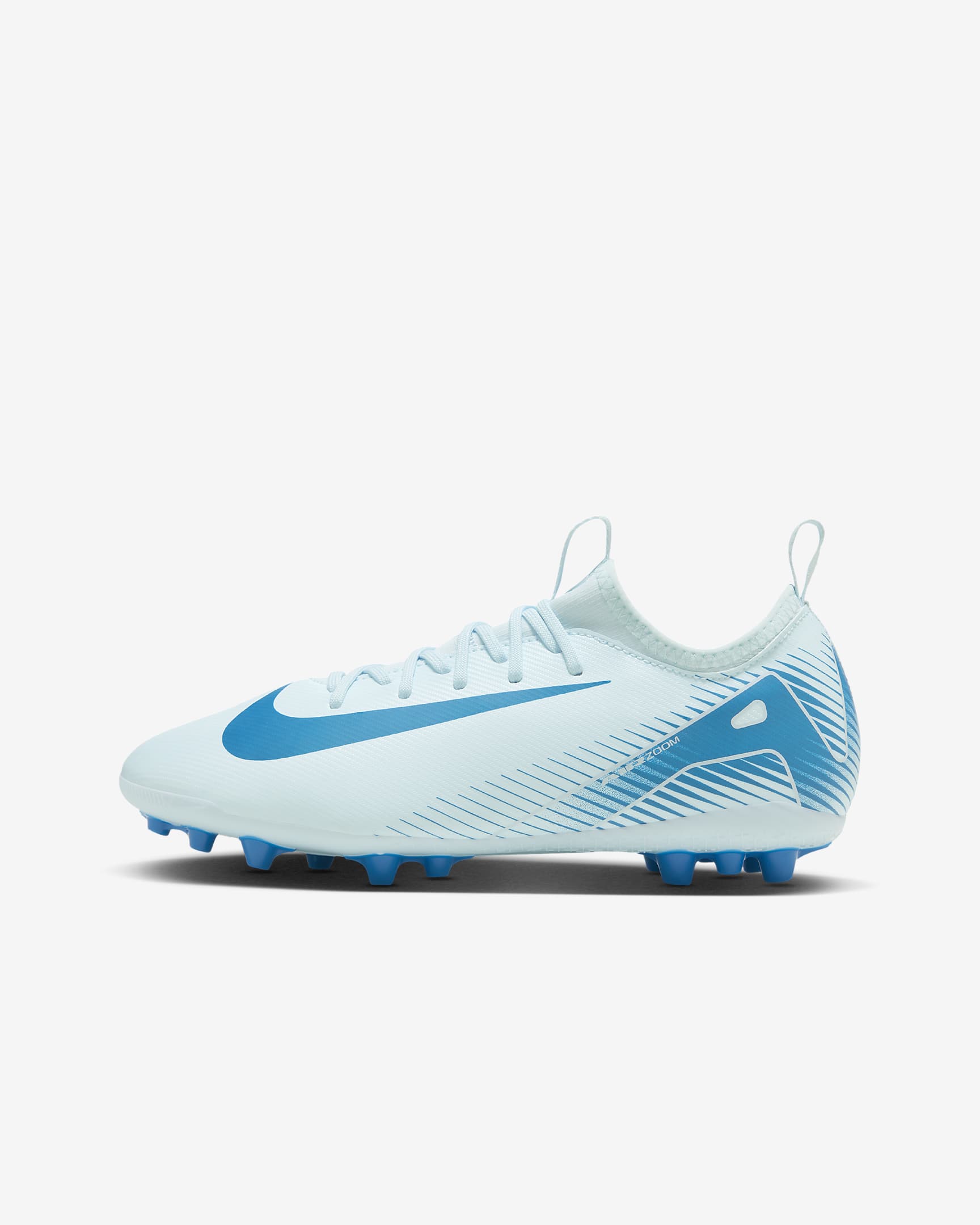 Nike Jr. Mercurial Vapor 16 Academy Little/Big Kids' AG Low-Top Soccer Cleats - Glacier Blue/Blue Orbit