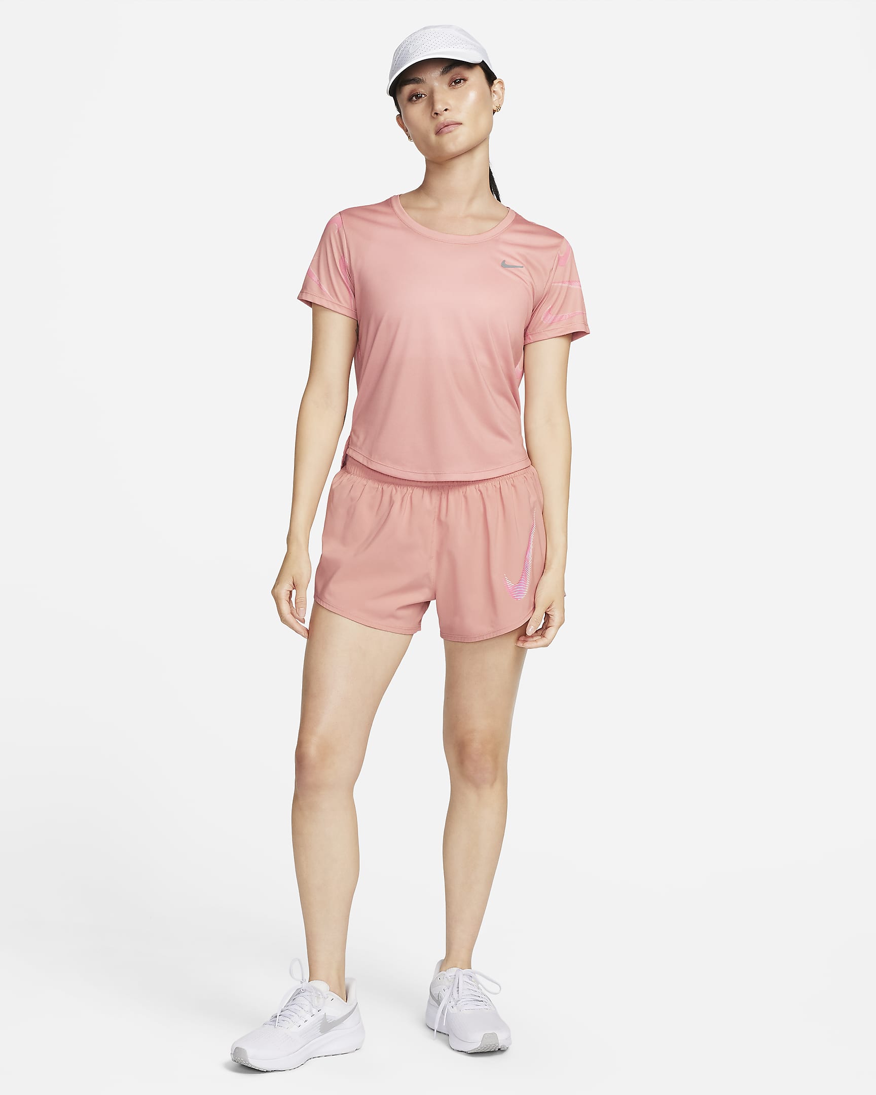 Nike Dri-FIT Swoosh Women's Short-Sleeve Printed Running Top. Nike JP