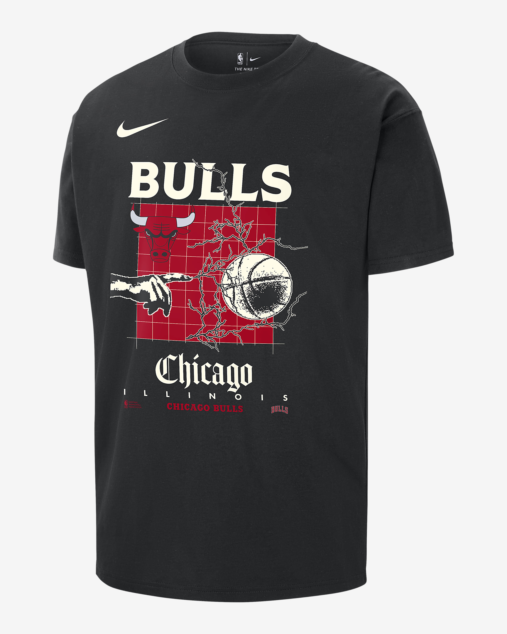 Chicago Bulls Courtside Men's Nike NBA Max90 T-Shirt. Nike LU