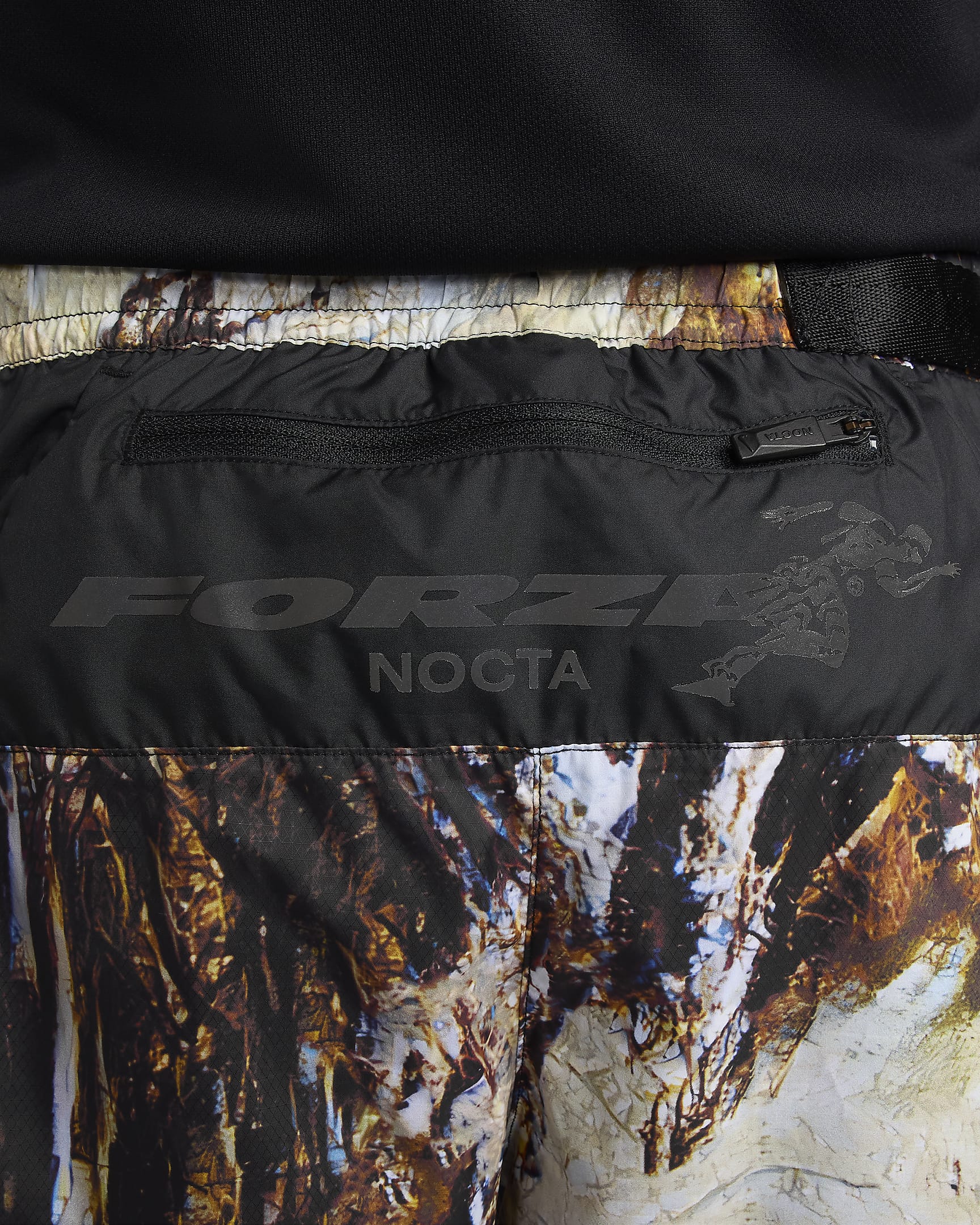 NOCTA Herren-Laufshorts - Schwarz/Multi-Color/Schwarz