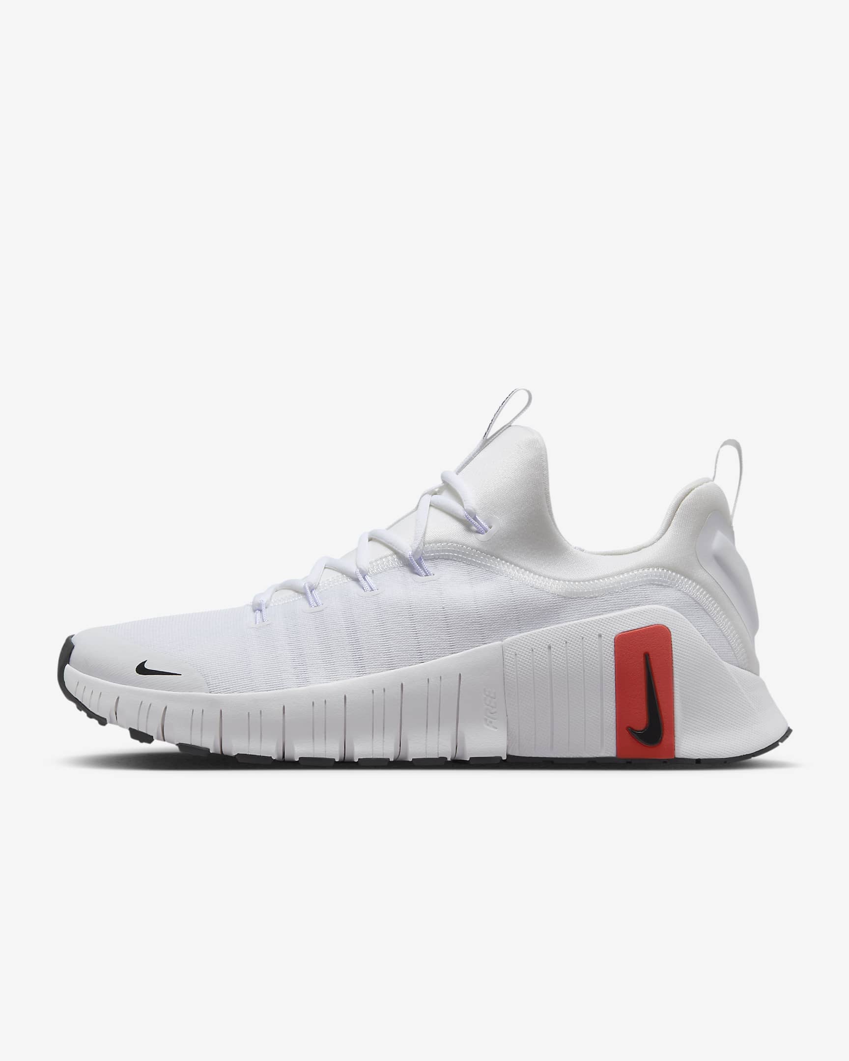 Chaussure d'entraînement Nike Free Metcon 6 pour homme - Blanc/Picante Red/Pure Platinum/Noir