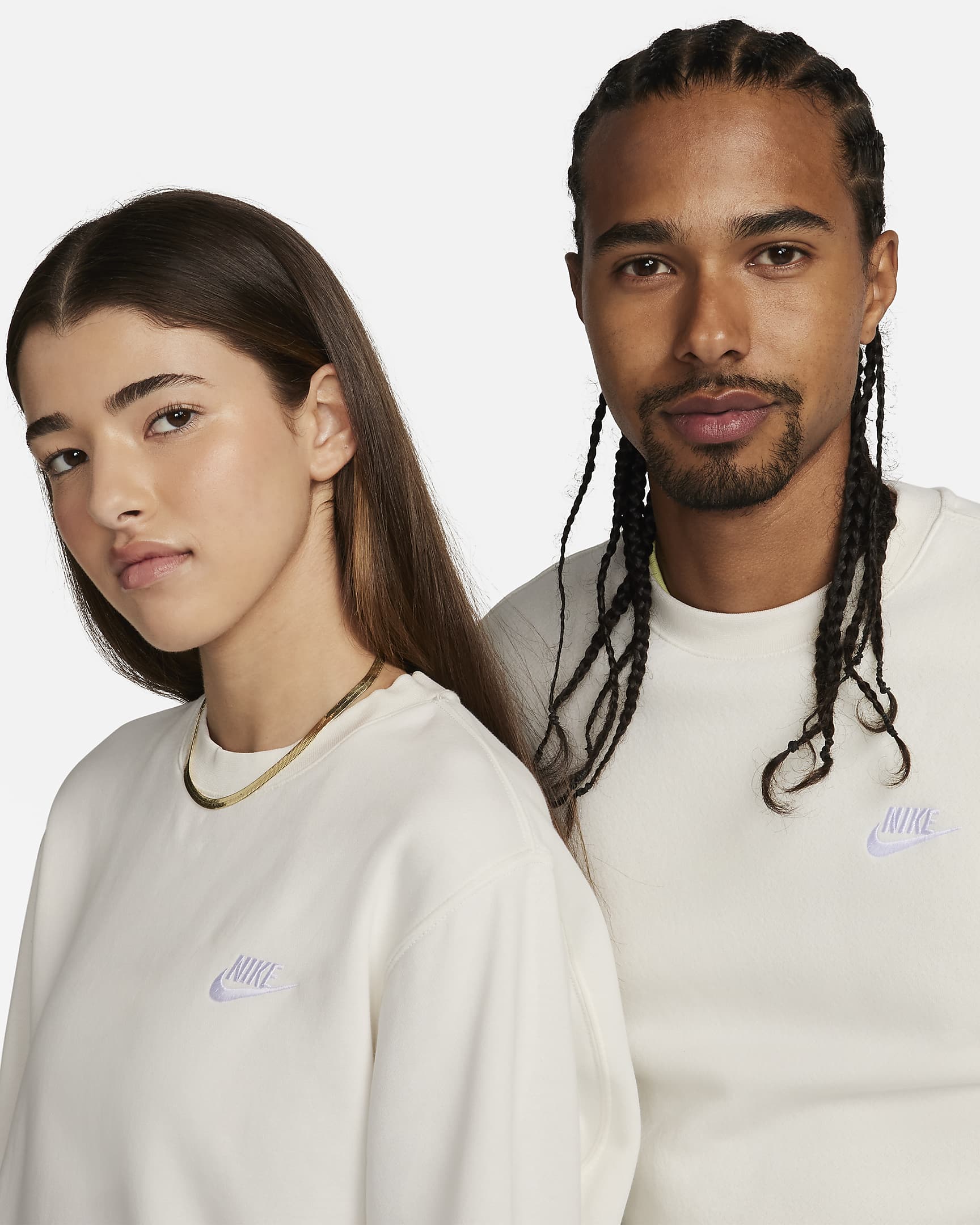 Nike Sportswear Club Fleece Men's Crew - Sail/White