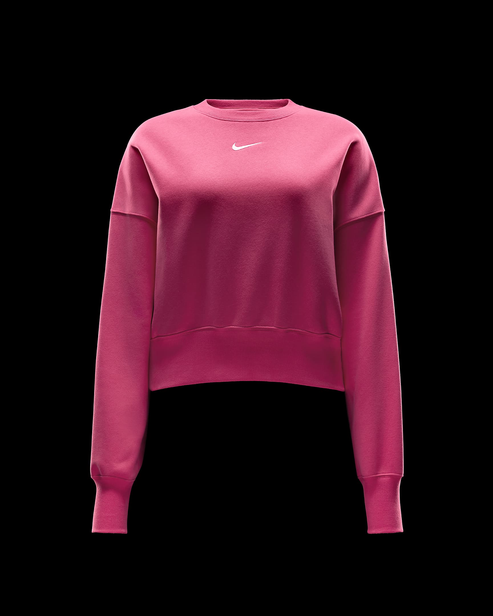 Nike Sportswear Phoenix Fleece extrán túlméretezett, kerek nyakkivágású női pulóver - Aster Pink/Sail