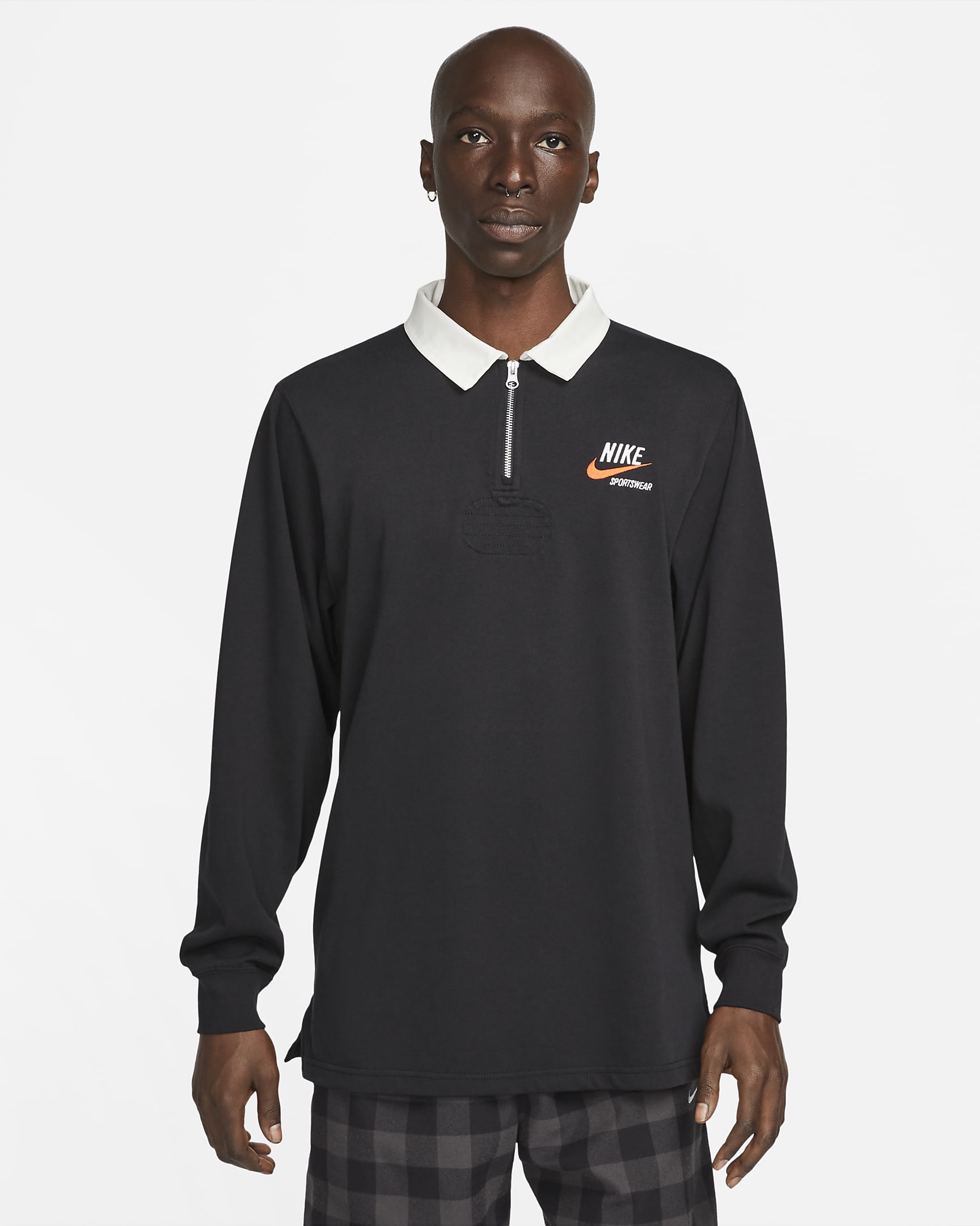 Nike Sportswear Trend Men's Rugby Top - Black/Sail