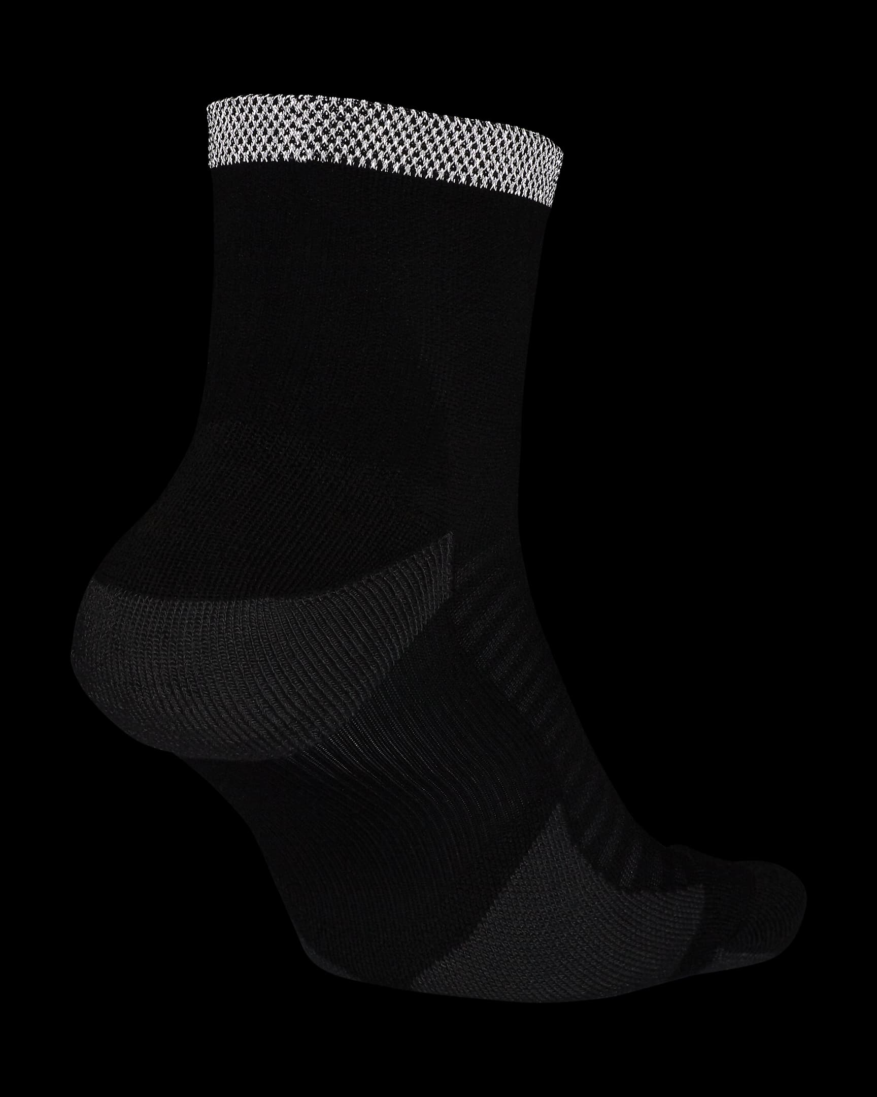 Nike Dri-FIT Spark Cushioned Ankle Running Socks - Black/Reflect Silver