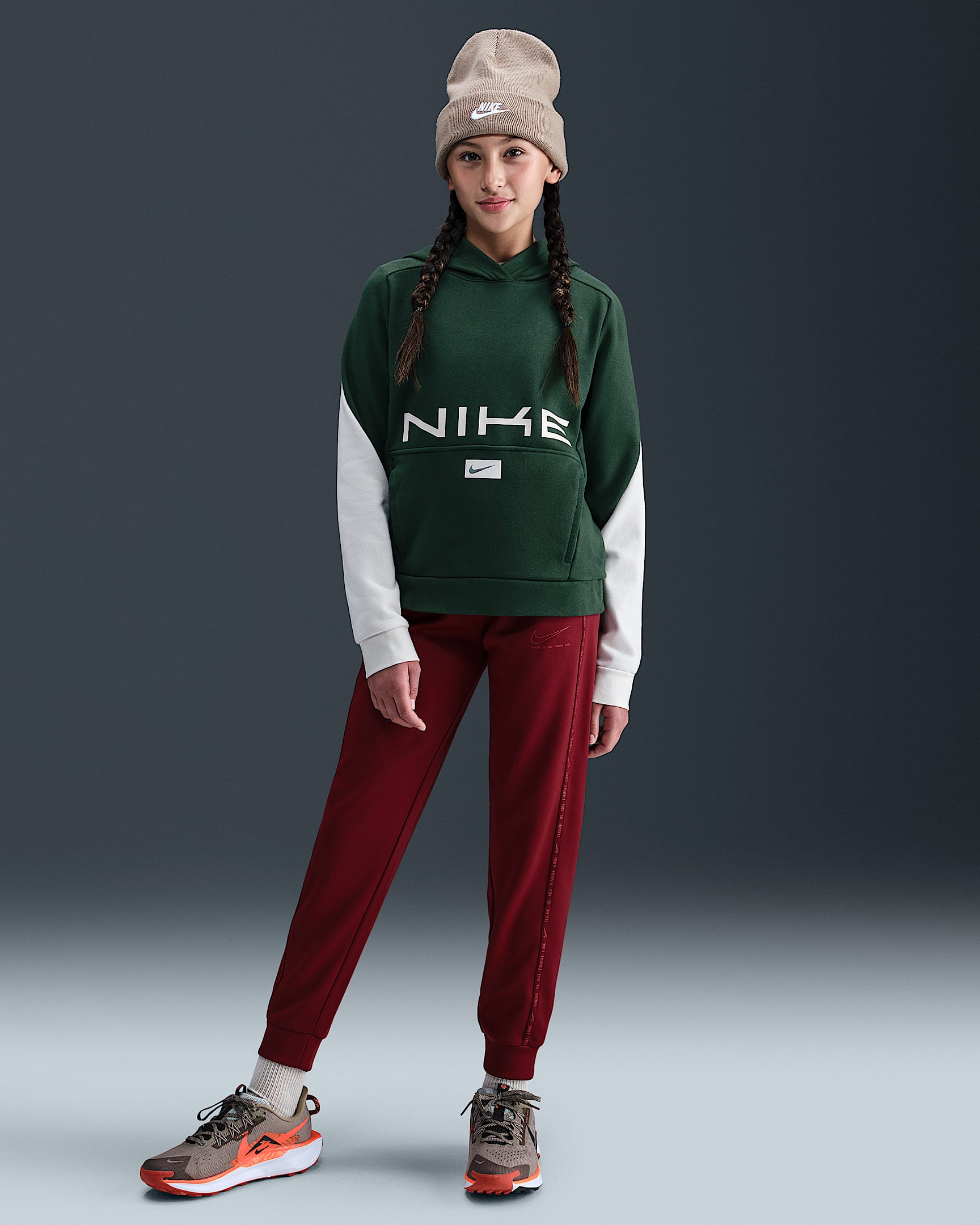 Pants Dri-FIT para niños talla grande Nike Sportswear Multi - Rojo team/Rojo universitario/Rojo universitario