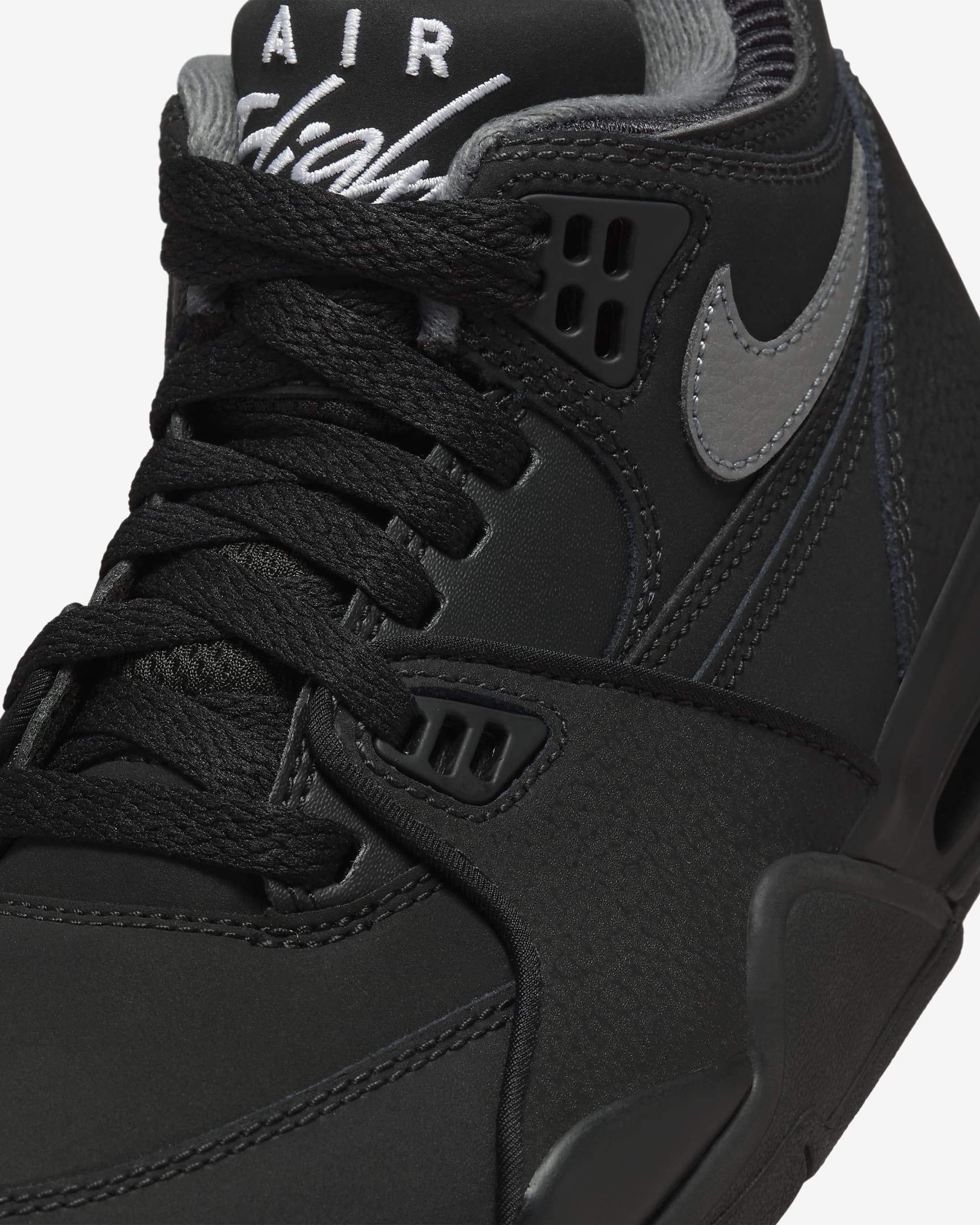 Nike Air Flight 89 Schuh für ältere Kinder - Schwarz/Weiß/Neutral Grey