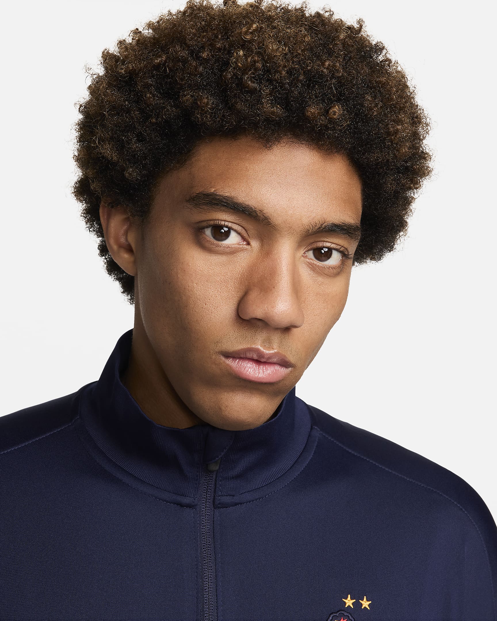 FFF Strike Nike Dri-FIT strikket fotballtracksuit til herre - Blackened Blue/Cobalt Bliss/Cobalt Bliss