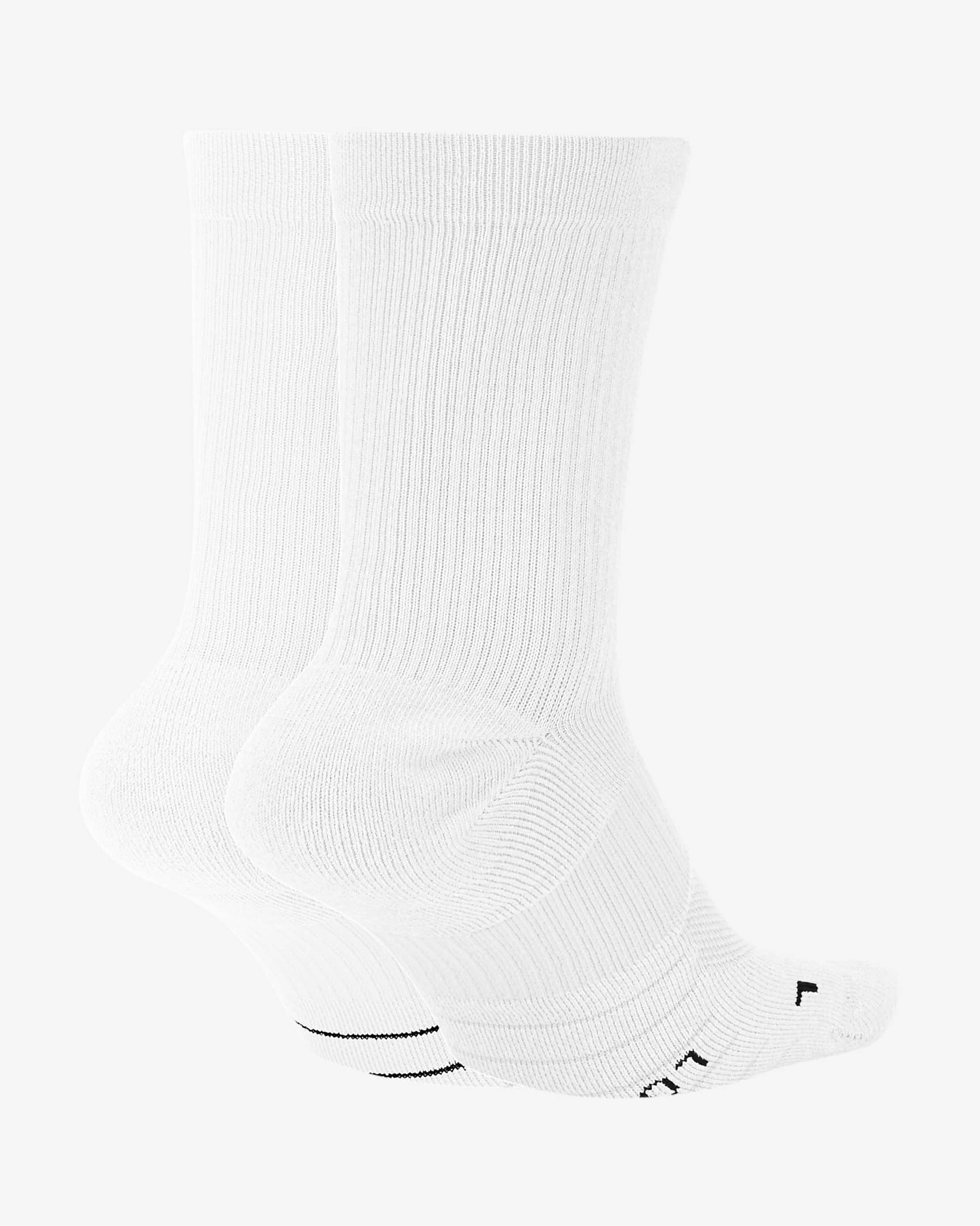 Nike Multiplier Crew Sock (2 Pairs) - White/Black