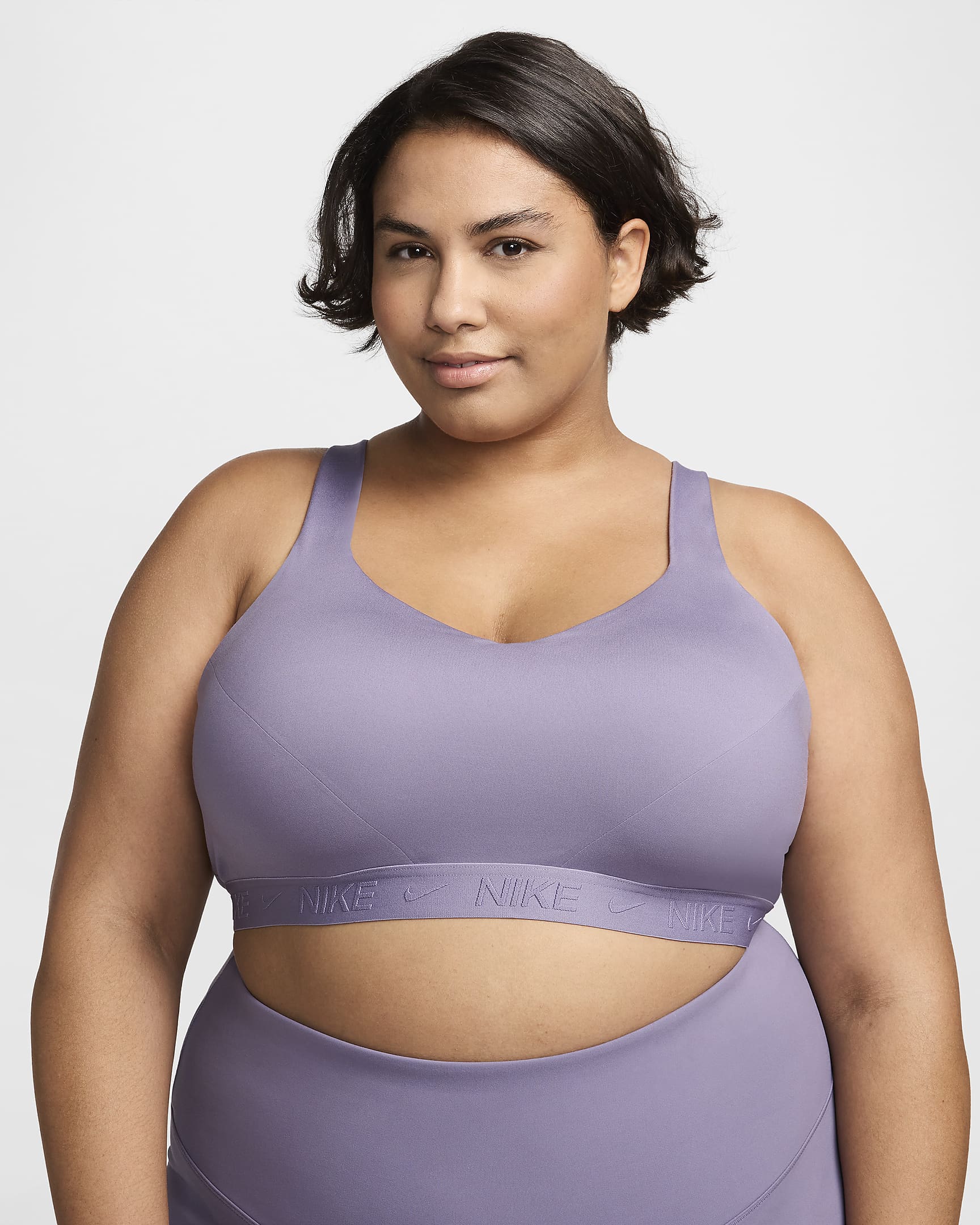 Nike Indy High Support Women's Padded Adjustable Sports Bra (Plus Size) - Daybreak/Daybreak