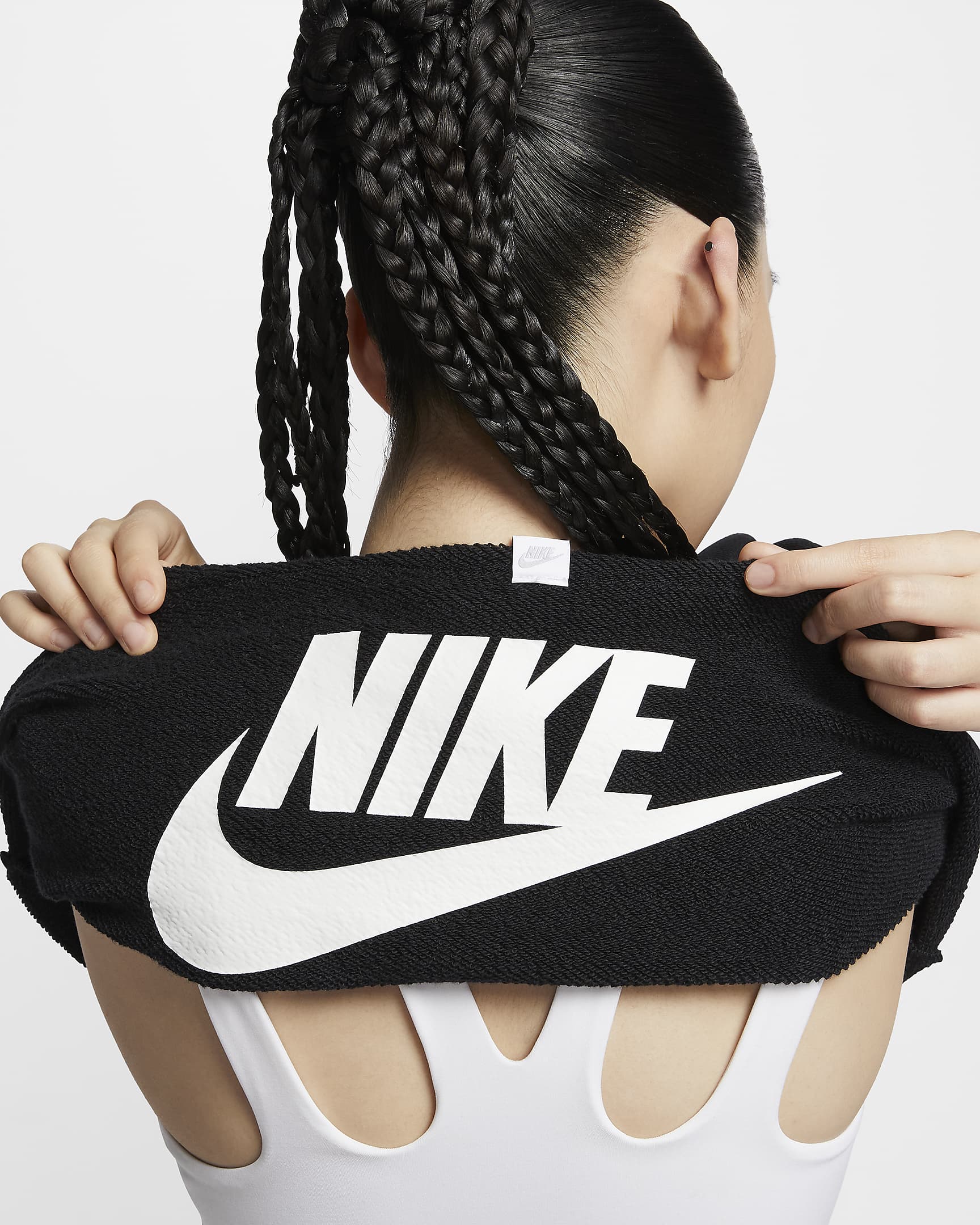 Nike Sportswear Women's Oversized French Terry Shrug - Black/Sail