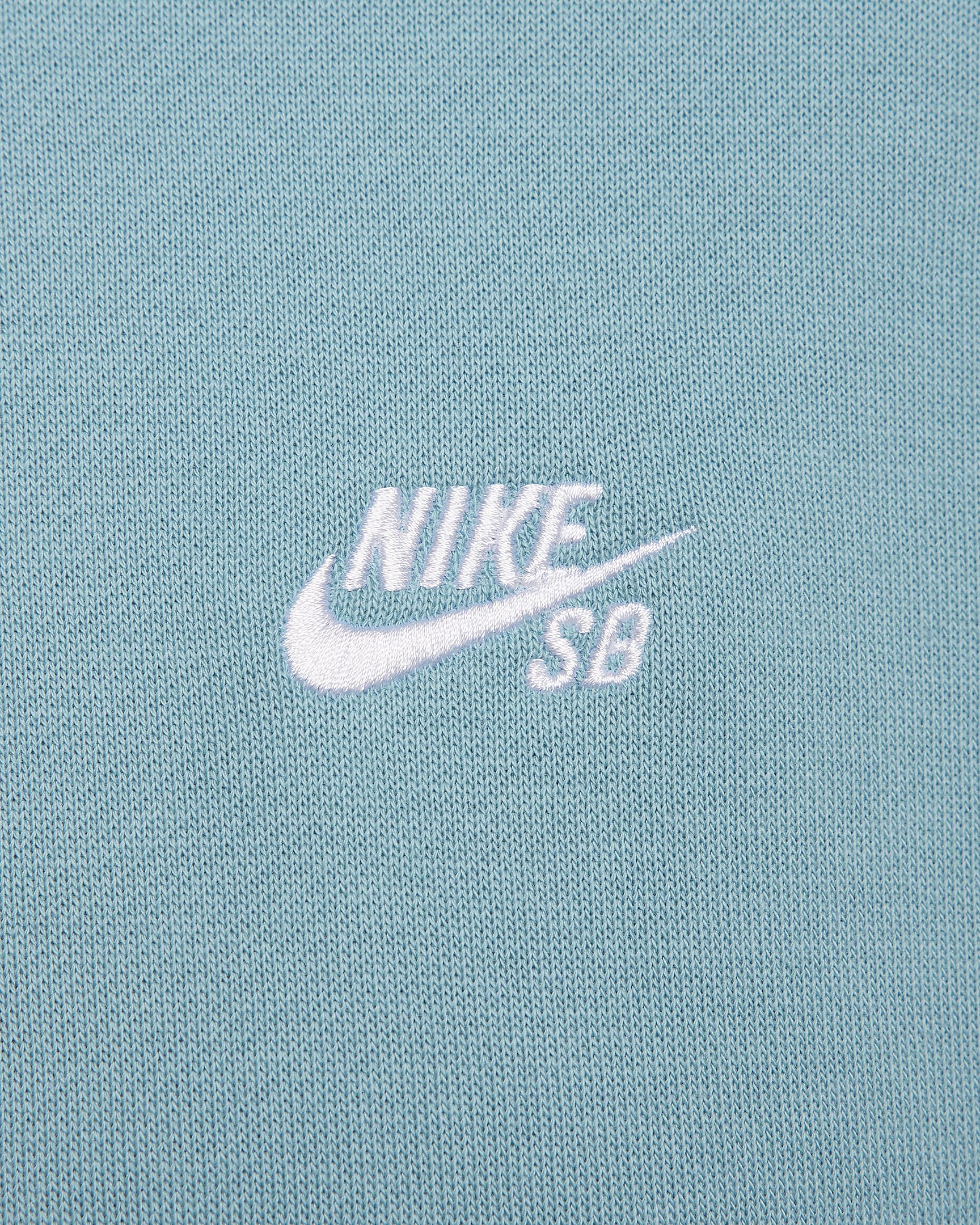 Nike SB Sudadera con capucha de skateboard de tejido Fleece - Denim Turquoise/Blanco