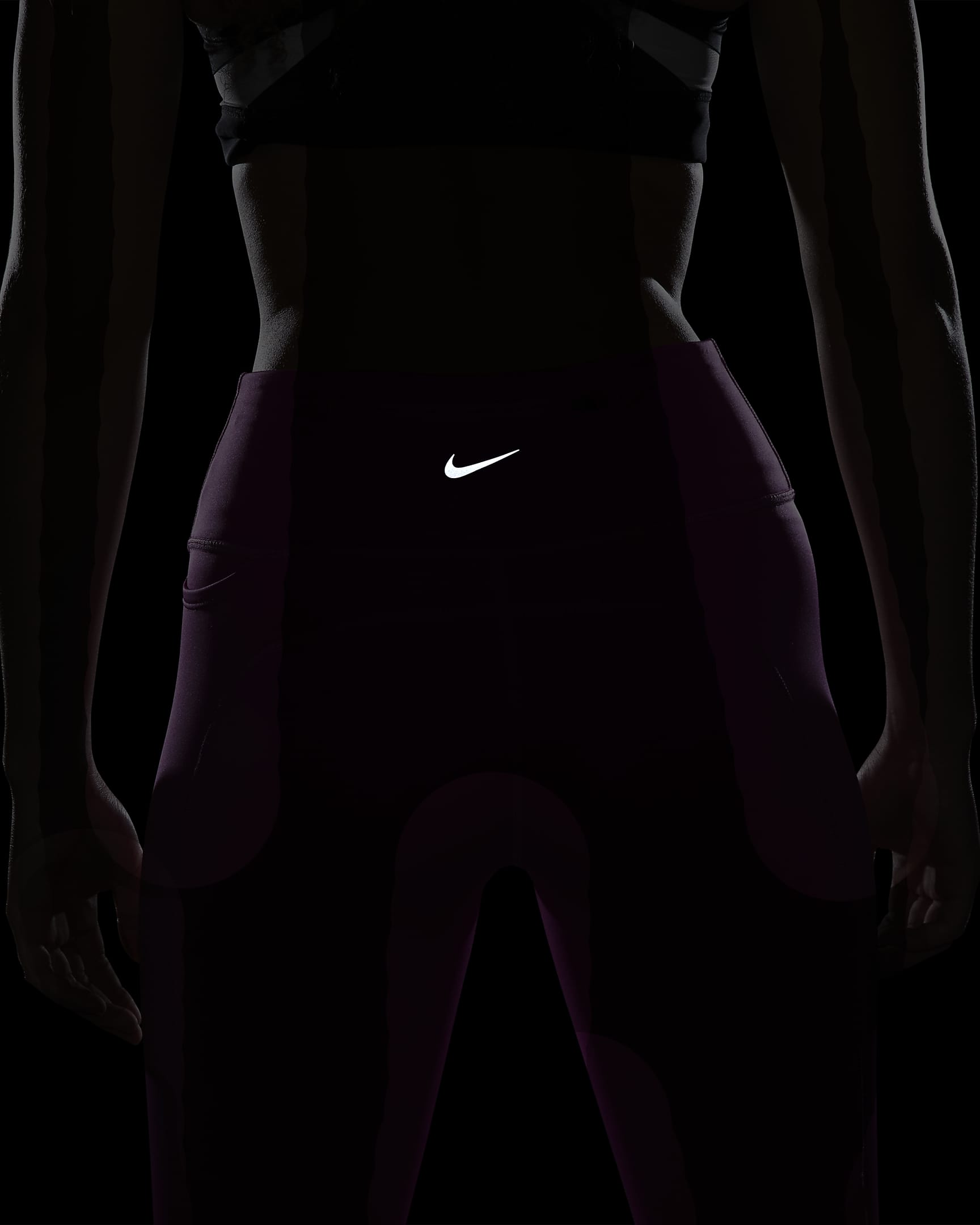 Nike Fast Women's Mid-Rise 7/8 Running Leggings with Pockets. Nike BG