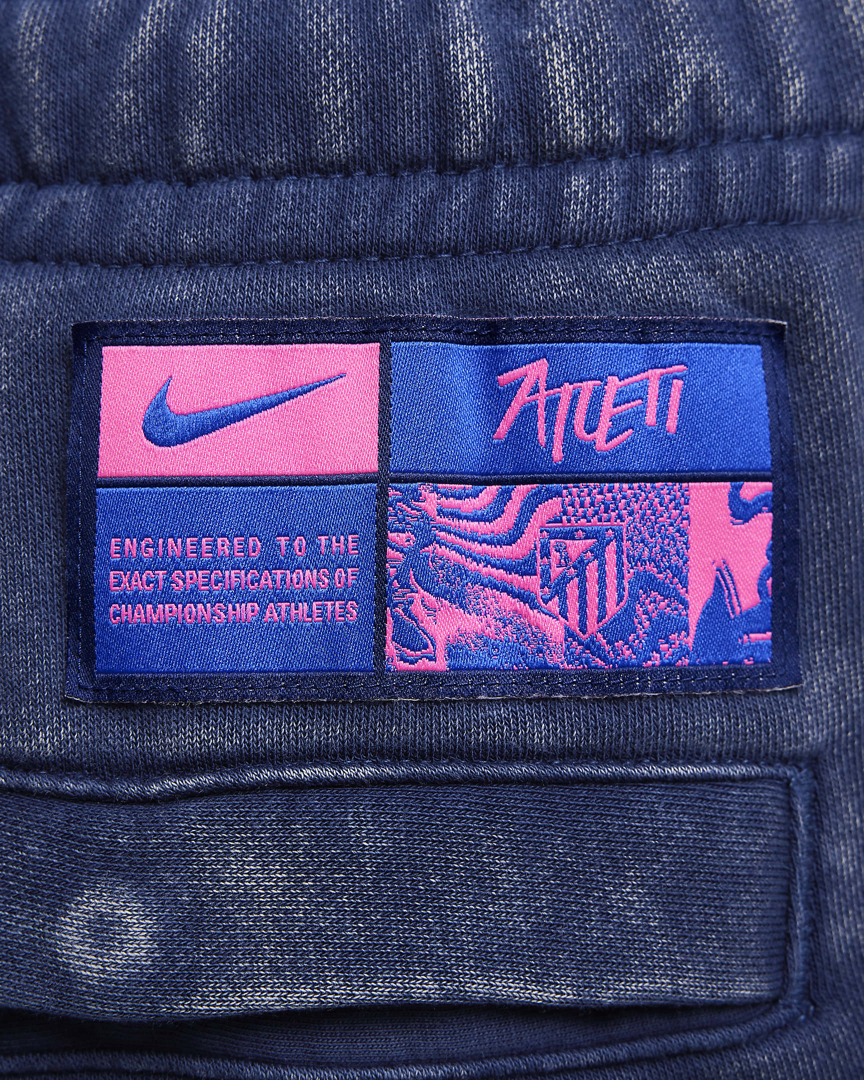 Pantaloni jogger in French Terry Nike Football Atlético de Madrid da uomo – Terza - Blue Void/Pink Glow