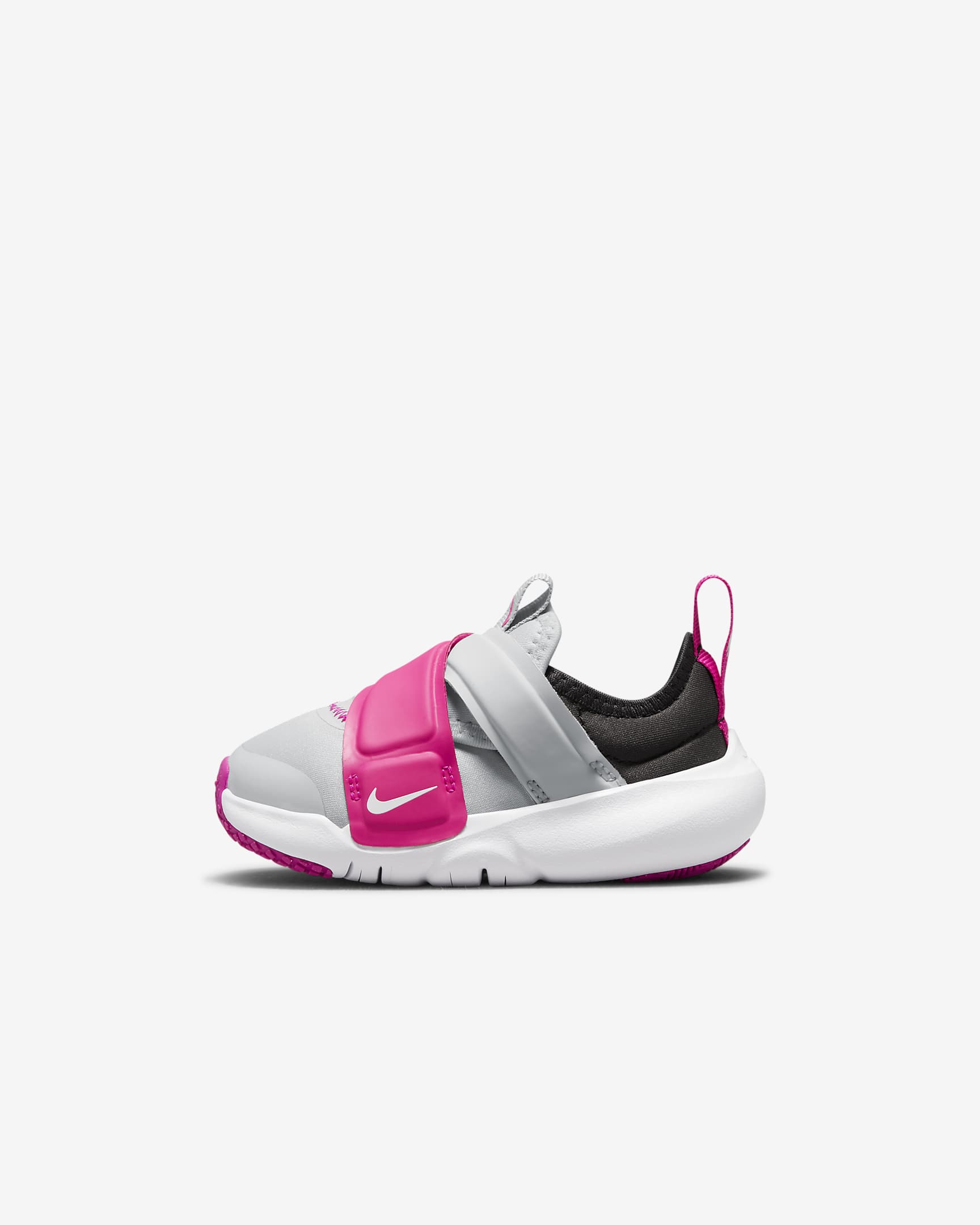 Tenis para bebé e infantil Nike Flex Advance - Platino puro/Ceniza medio/Sangría/Rosa óptimo