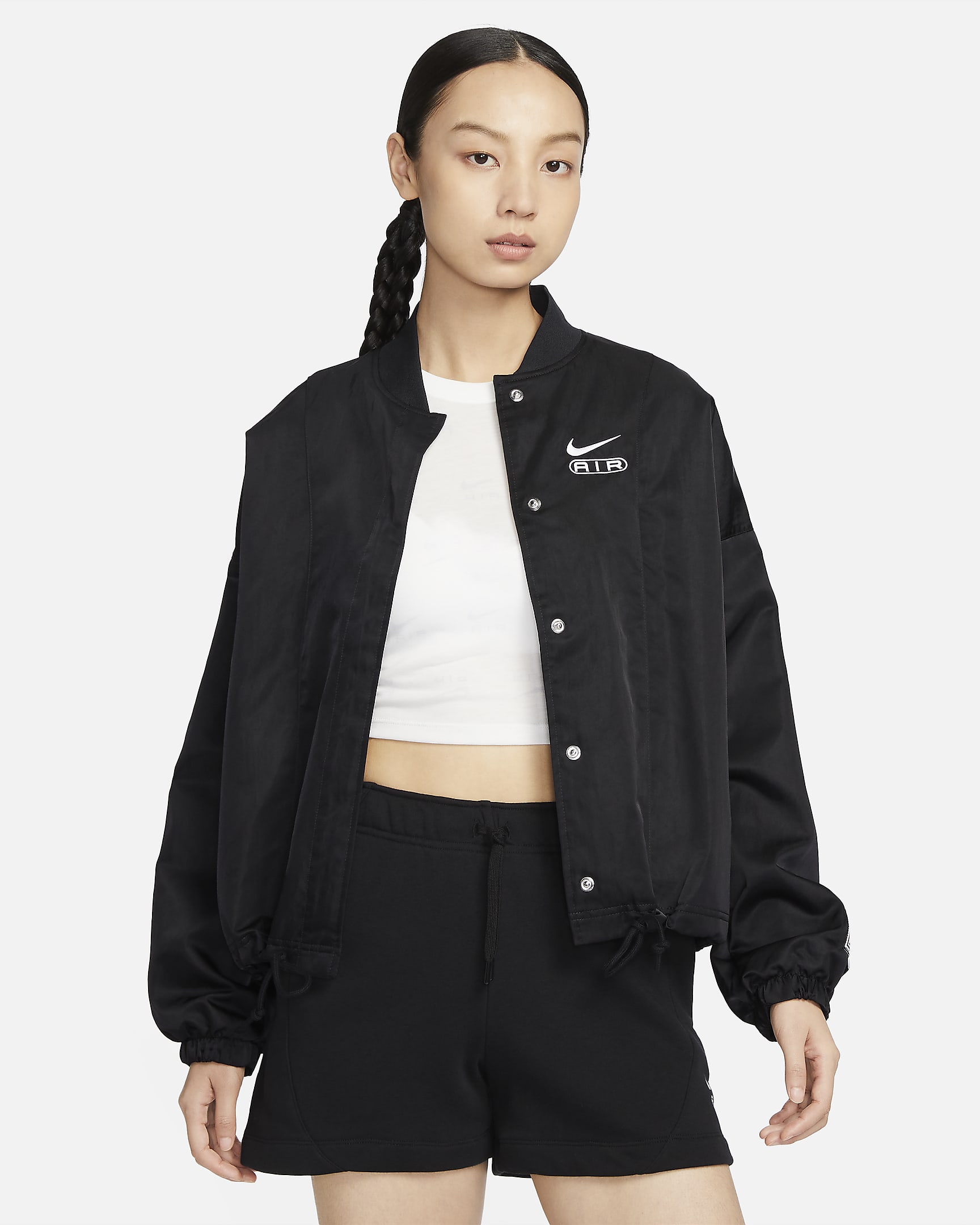 Nike Air Women's Oversized Woven Bomber Jacket. Nike VN