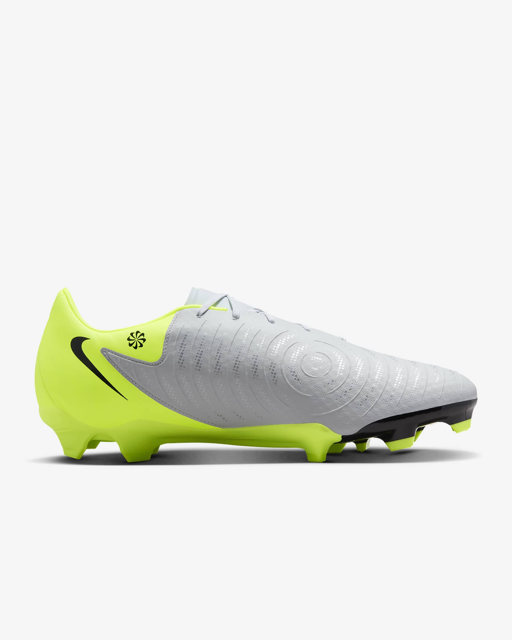 Nike Phantom GX 2 Academy Botes de futbol de perfil baix per a terrenys diversos - Platejat metal·litzat/Volt/Negre