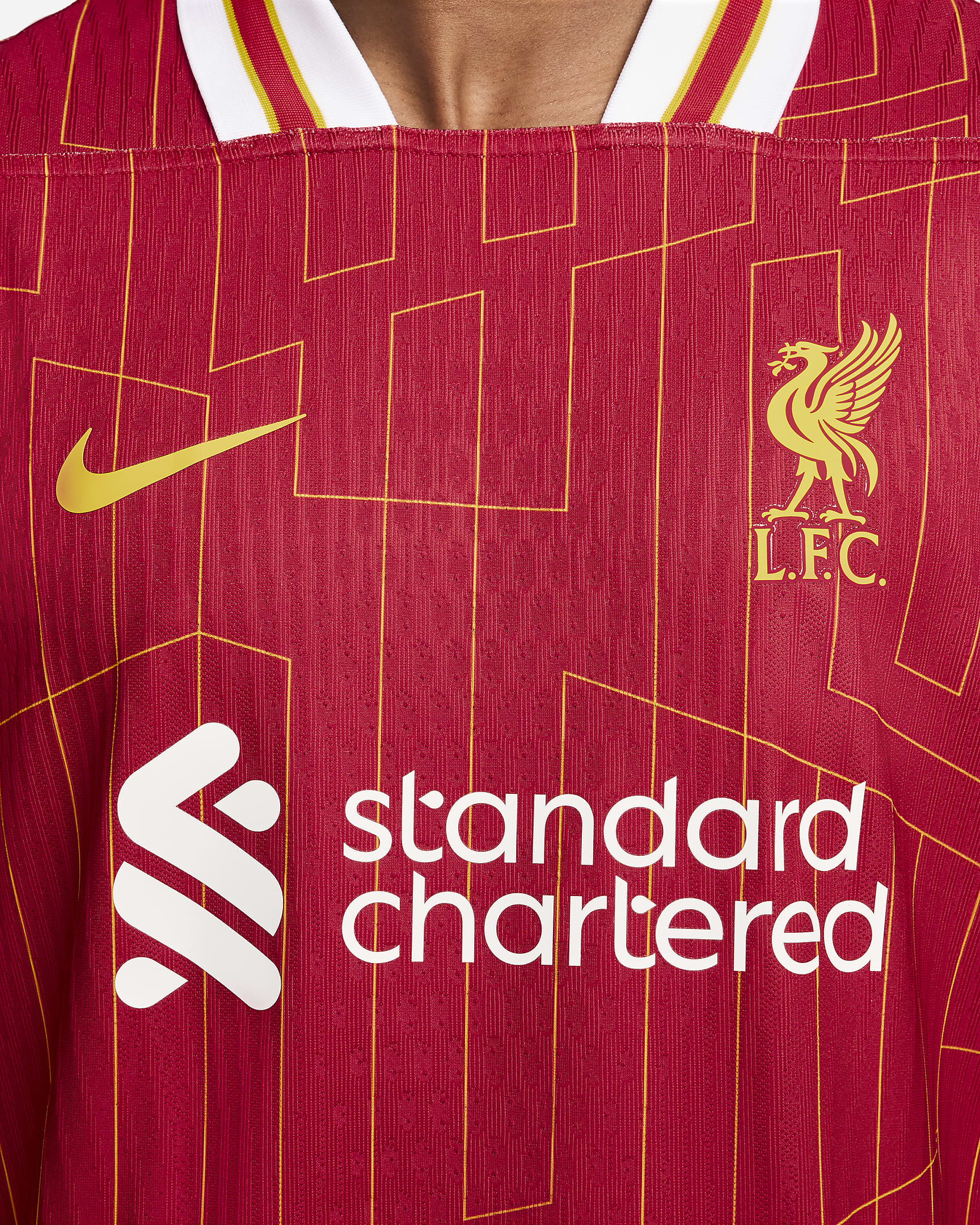 FC Liverpool 2024/25 Match Home Nike Authentic Dri-FIT ADV Fußballtrikot für Herren - Gym Red/Weiß/Chrome Yellow