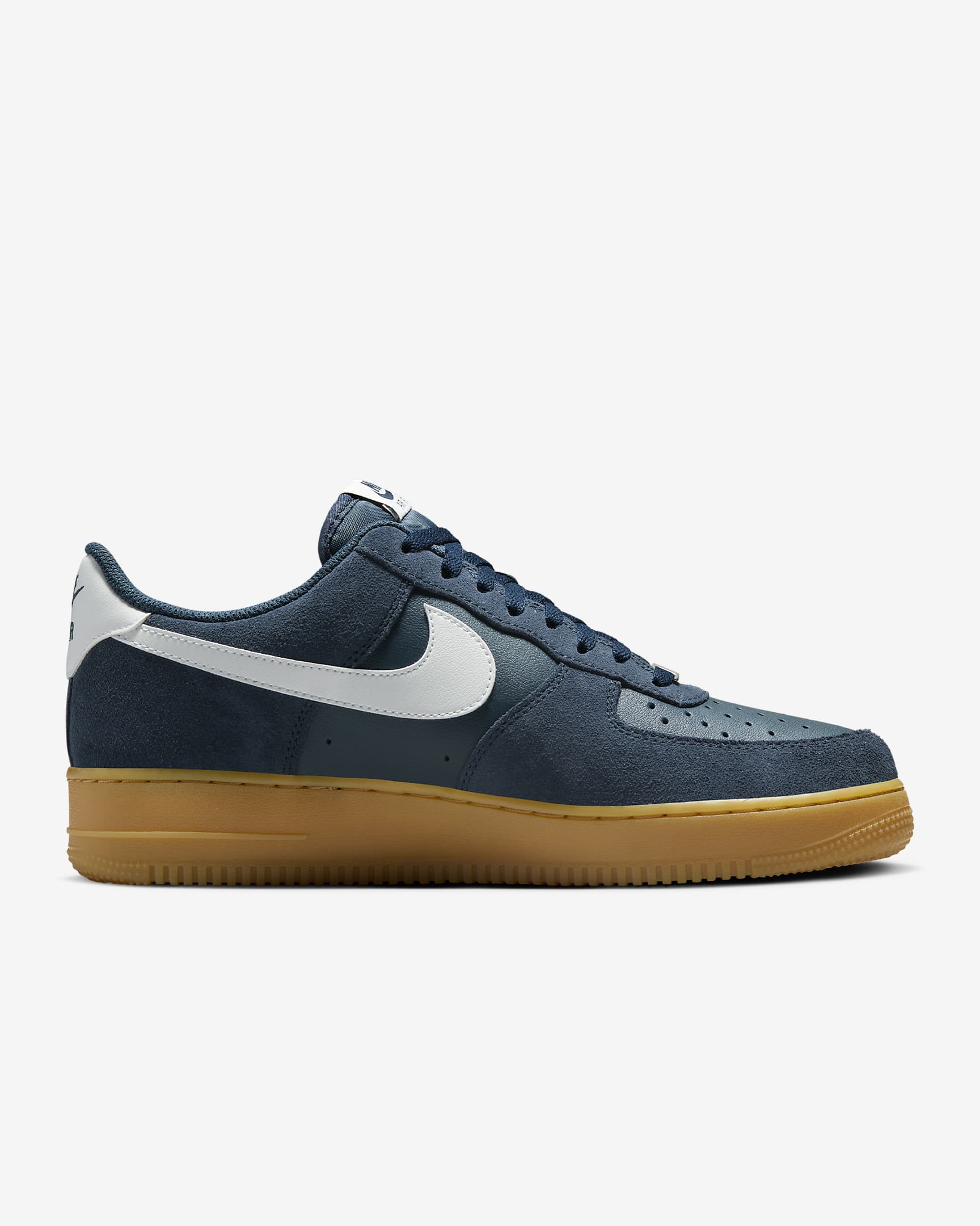 Nike Air Force 1 '07 LV8 男鞋 - Armory Navy/Gum Light Brown/Summit White