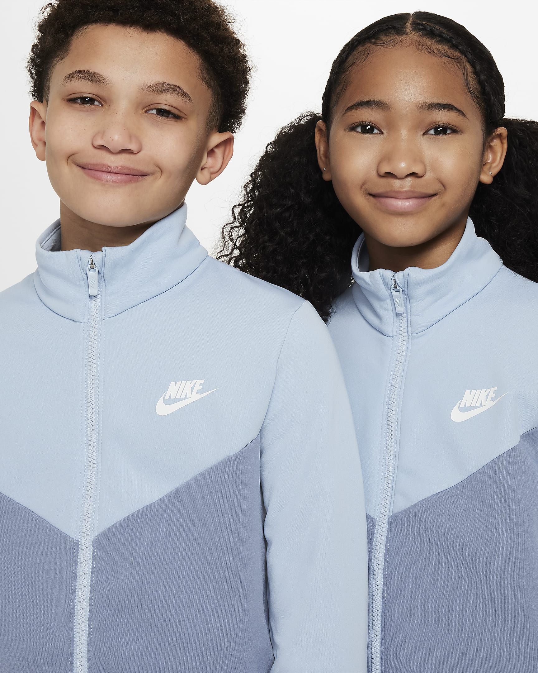 Nike Sportswear Big Kids' Tracksuit - Light Armory Blue/Ashen Slate/White