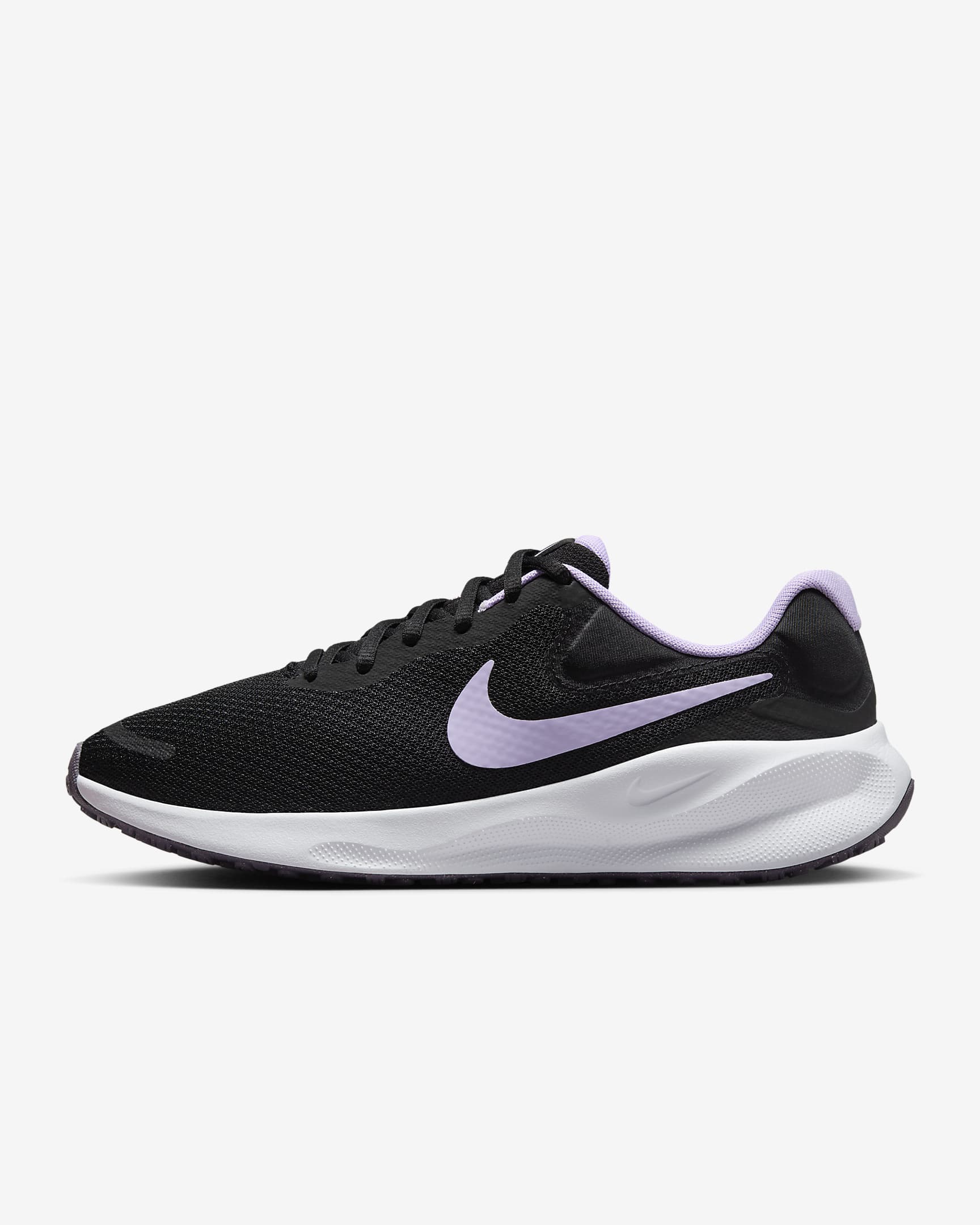 Nike Revolution 7 Women's Road Running Shoes - Black/White/Daybreak/Lilac Bloom