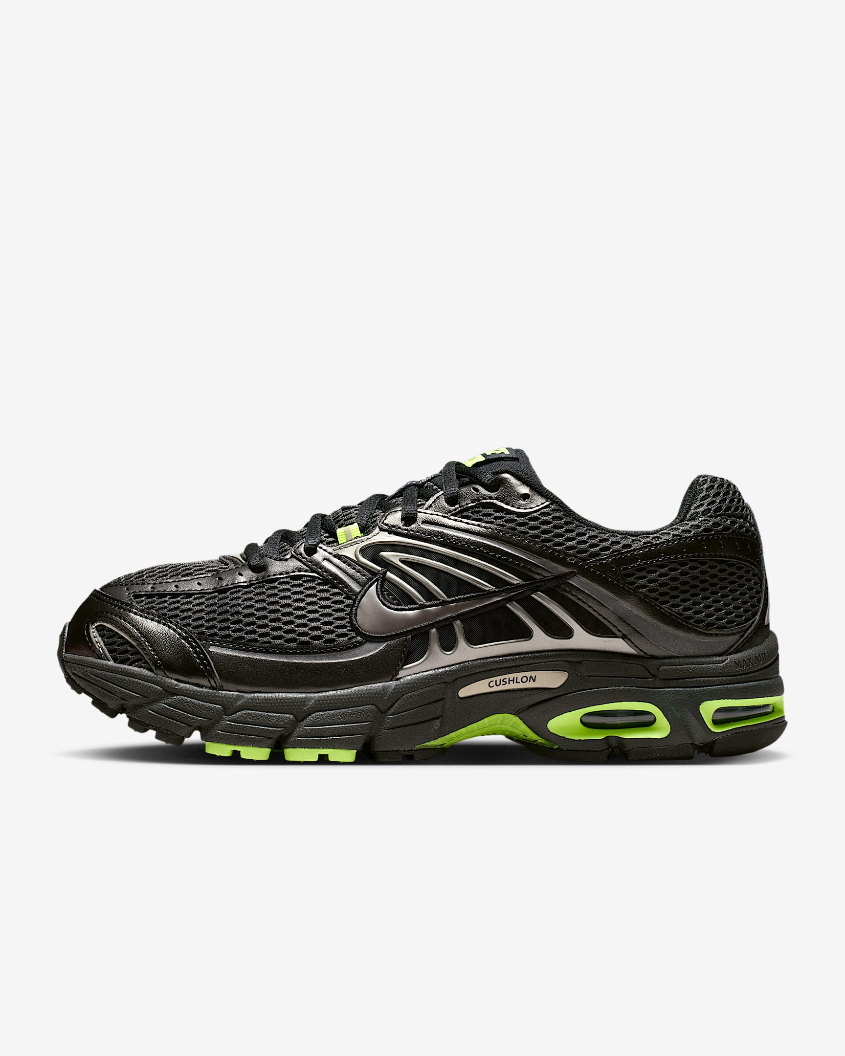 Nike Air Max Moto 2K herresko - Svart/Volt/Dark Smoke Grey/Metallic Pewter