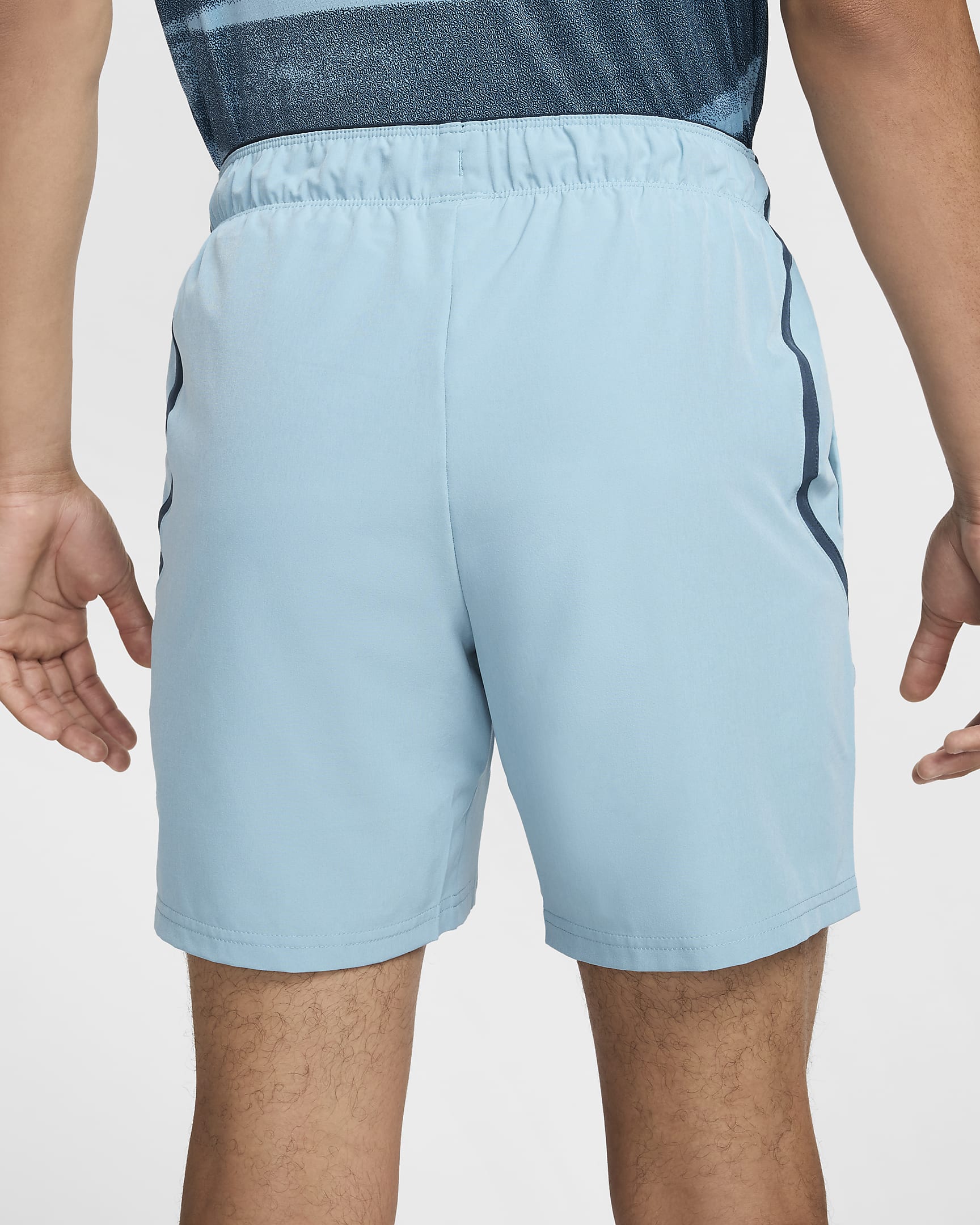 NikeCourt Advantage Dri-FIT tennisshorts voor heren (18 cm) - Denim Turquoise/Armory Navy/Wit