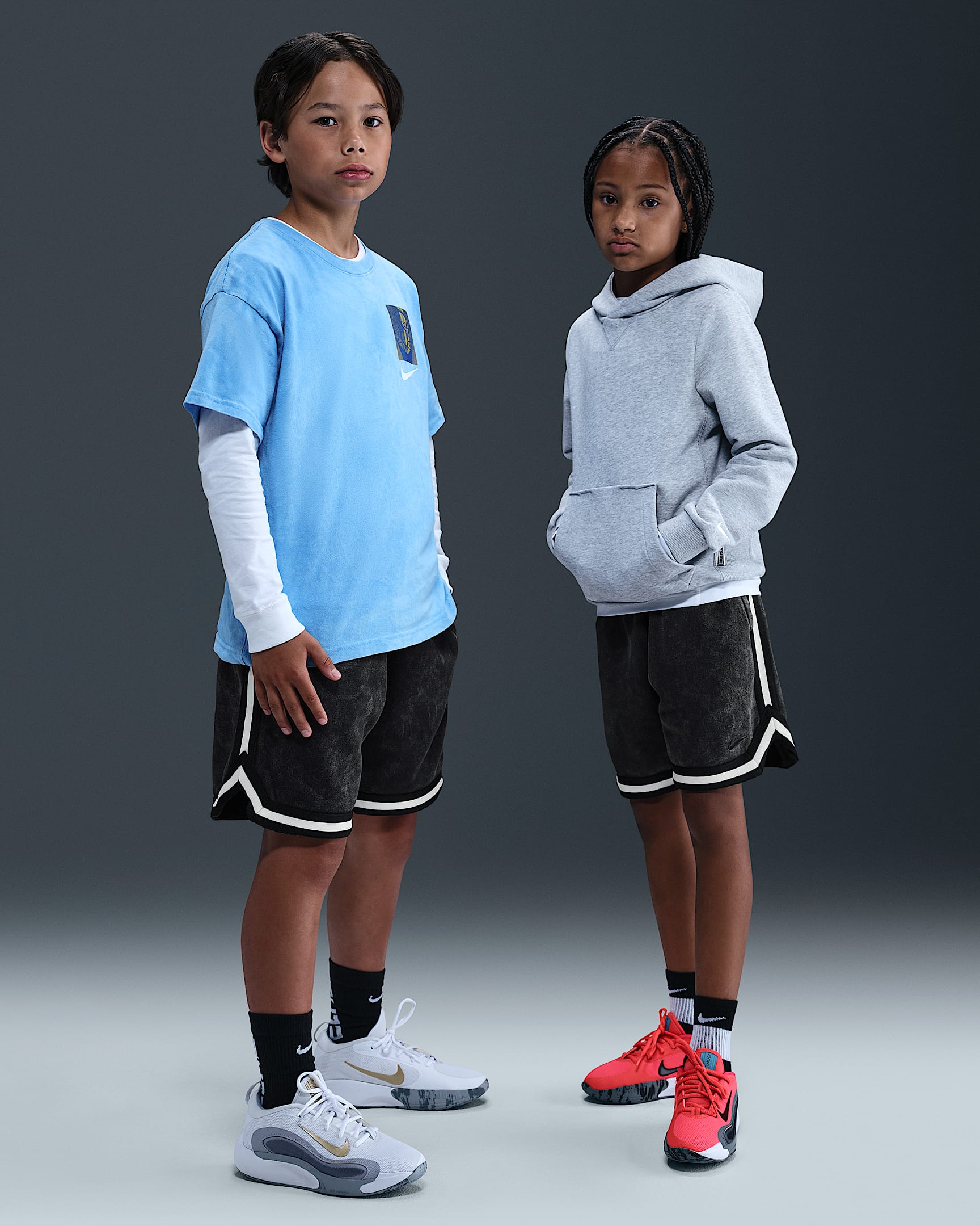 Nike DNA Culture Of Basketball Big Kids' Fleece Basketball Shorts - Black/Anthracite/Black