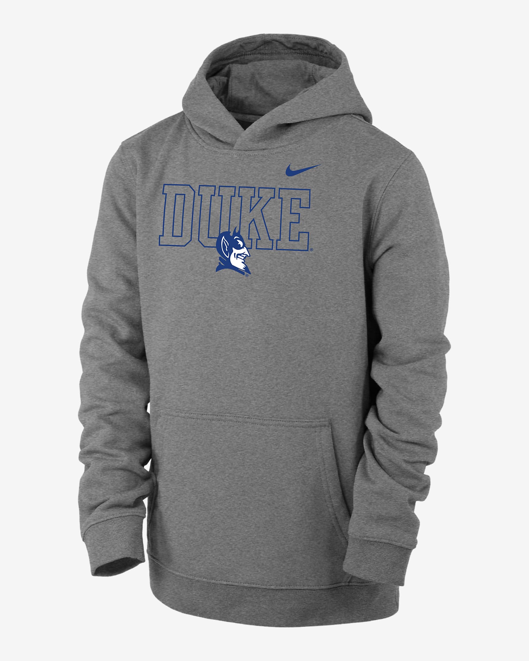 Duke Club Fleece Big Kids' (Boys') Nike College Hoodie - Dark Grey Heather