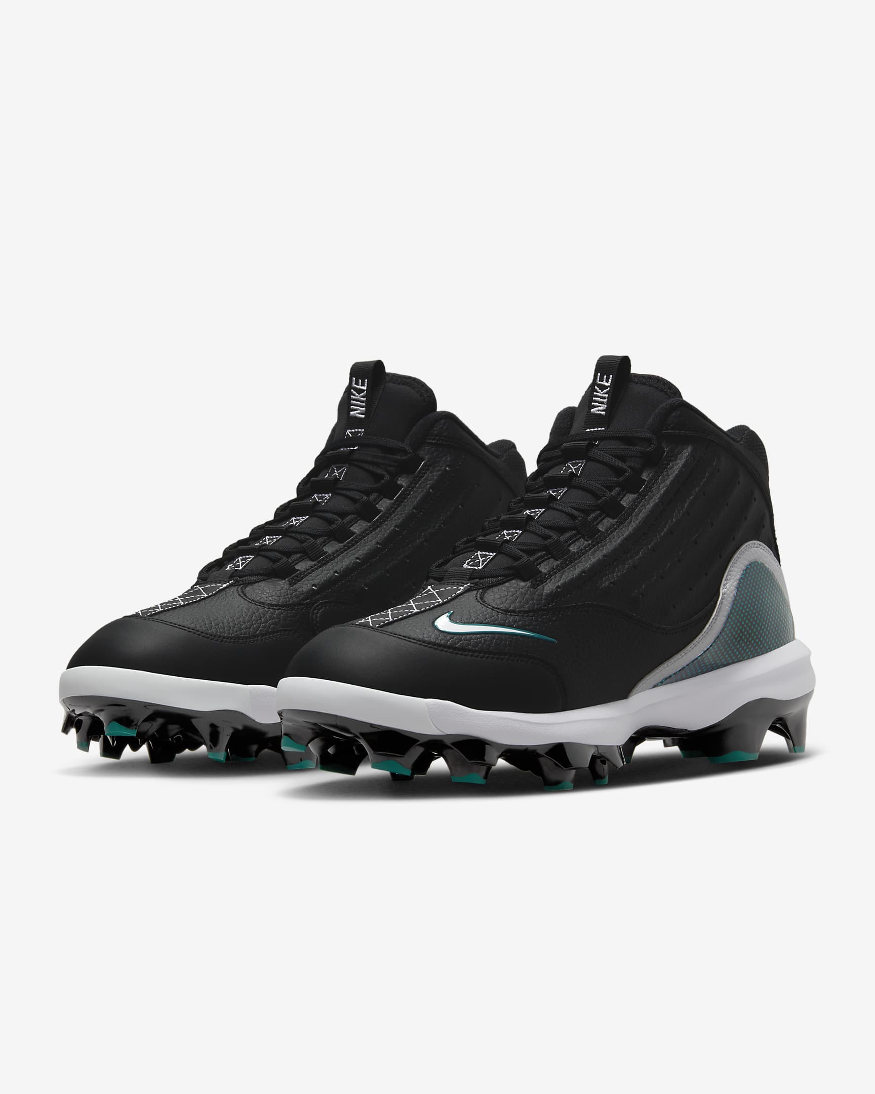 Nike Griffey 2 MCS Men's Baseball Cleats - Black/White/Fresh Water