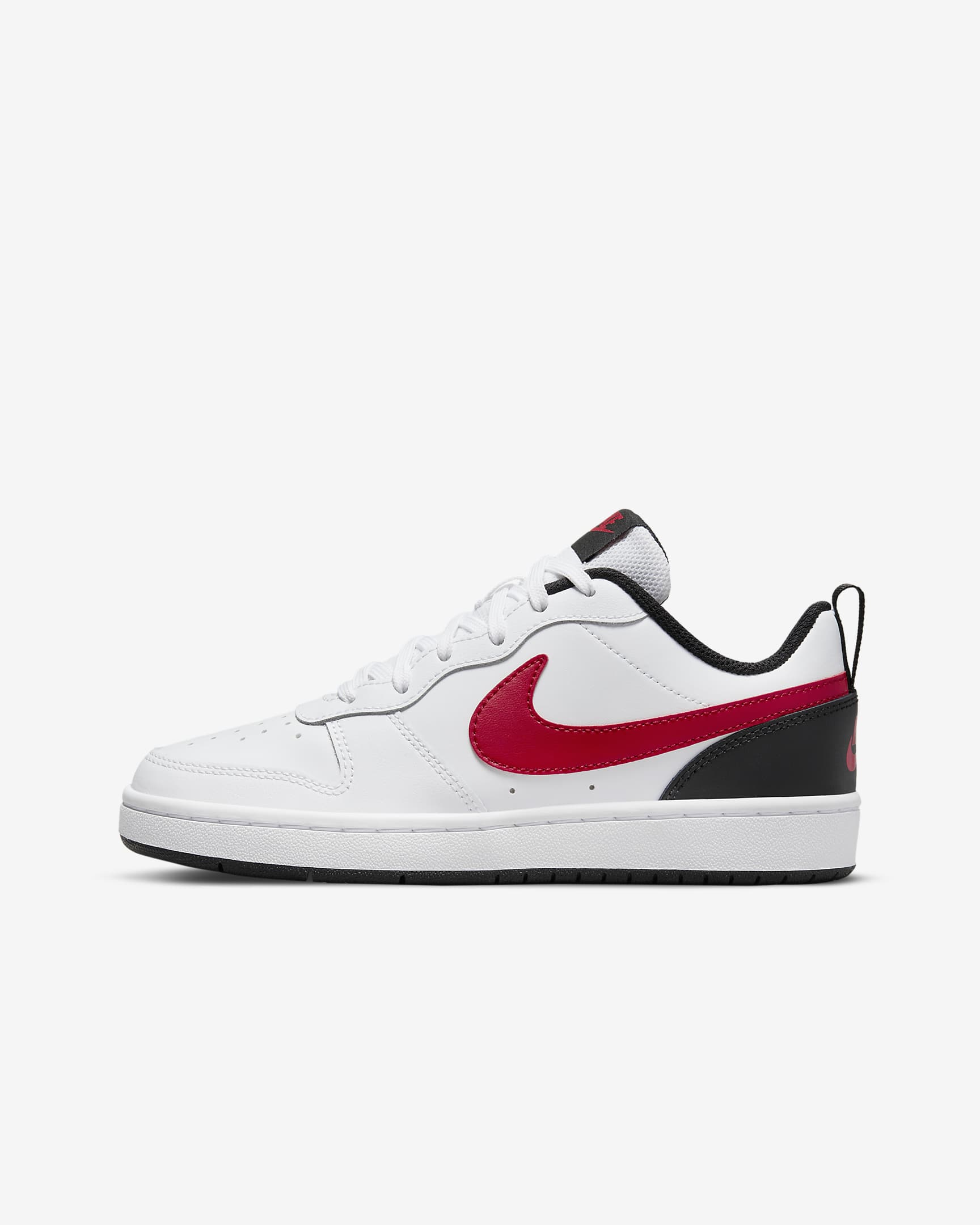 Nike Court Borough Low 2 Older Kids' Shoes - White/Black/University Red