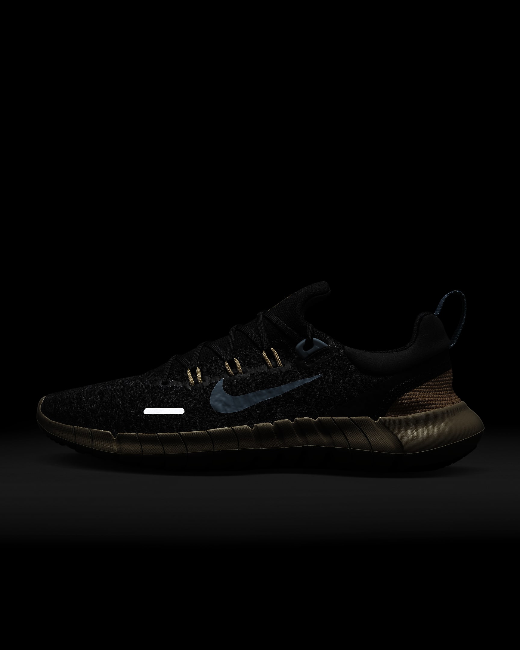 Nike Free Run 5.0 Women's Road Running Shoes - Black/Anthracite/Wheat Gold/Noise Aqua